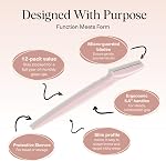 Kitsch Dermaplane Razor for Women Face – Face Razors for Women & Men, Eyebrow Trimmer & Face Shaver – Exfoliating Facial Razor & Skin Care Tool for Smoother Skin - Blush, 12 pcs