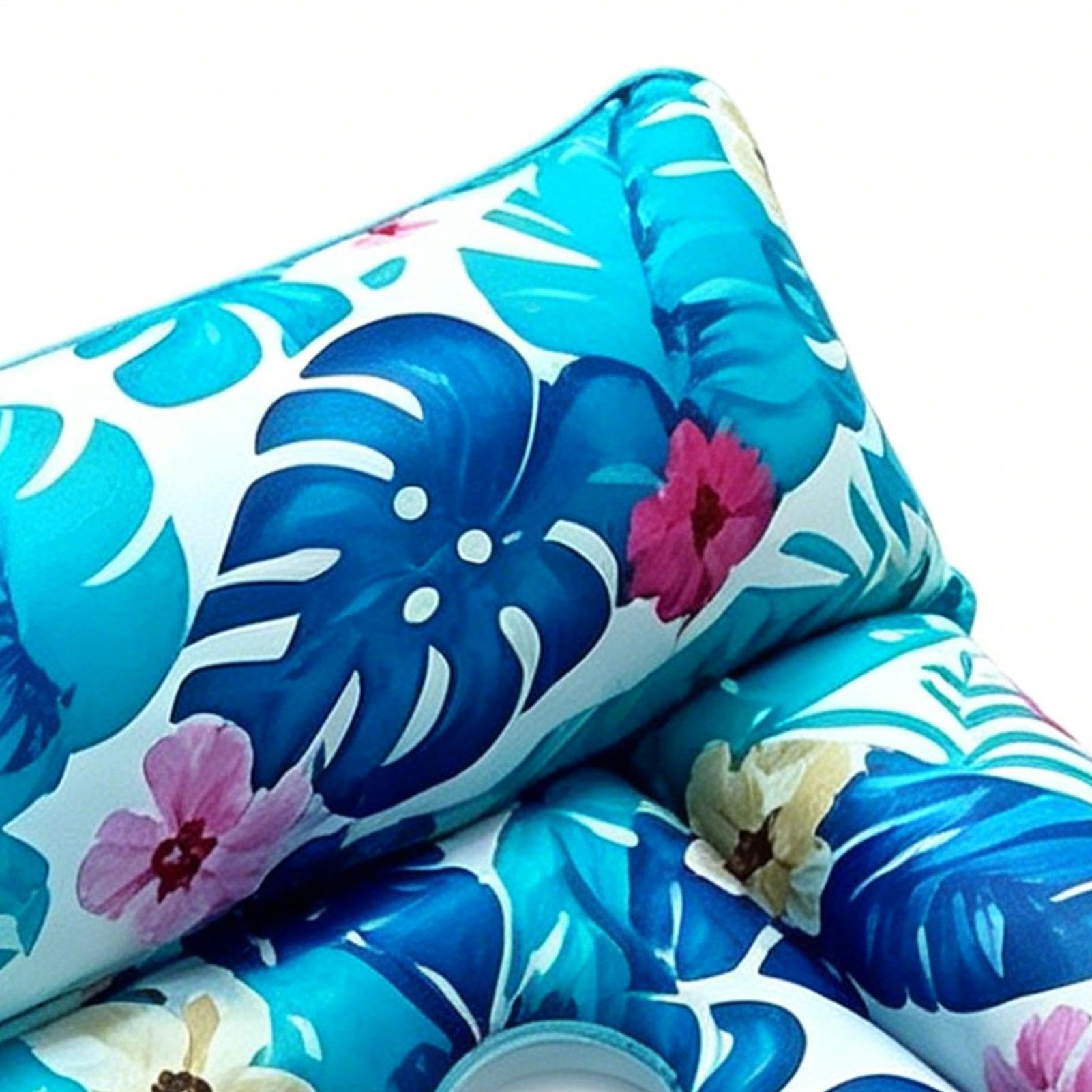 Tapis flottant pour piscine avec appui-tête