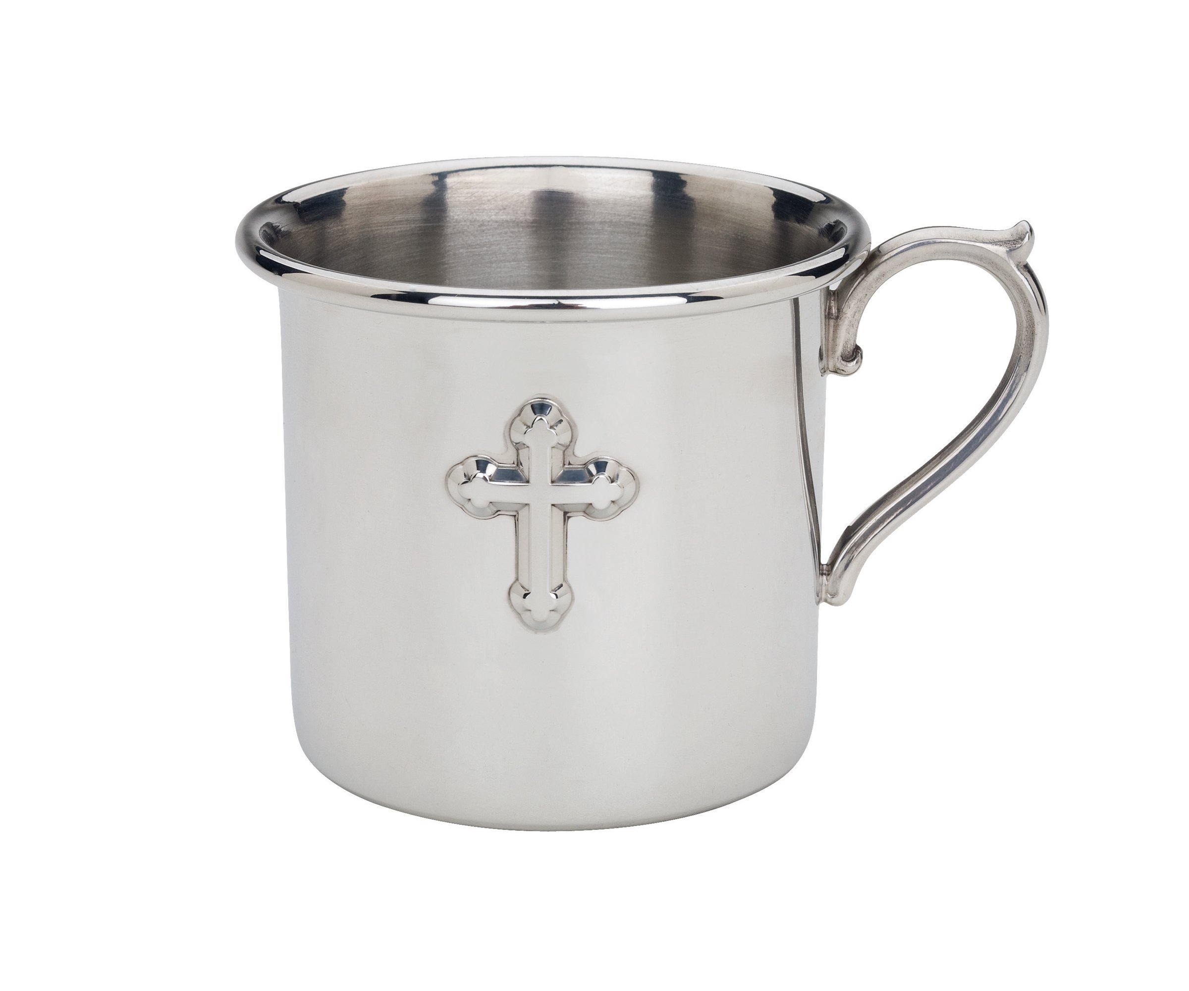 Reed & Barton Pewter Baby Cup, Cross, 6 Ounce