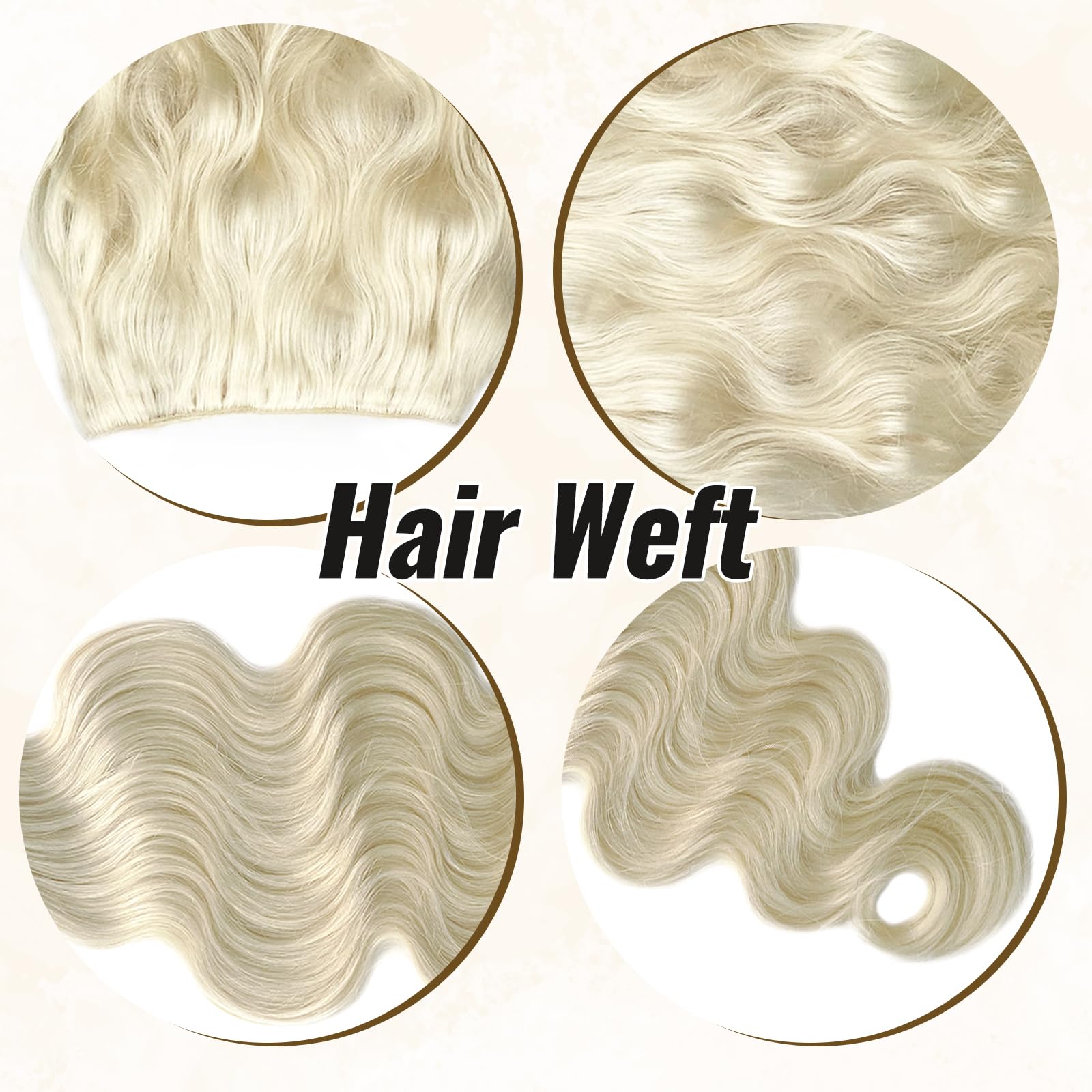 24 Inch Sew In Human Hair Extensions 120G Blonde Hand Tied Weft Amazon.com : Full Shine Hair Extensions 24 Inch Weft Hair  main image 3