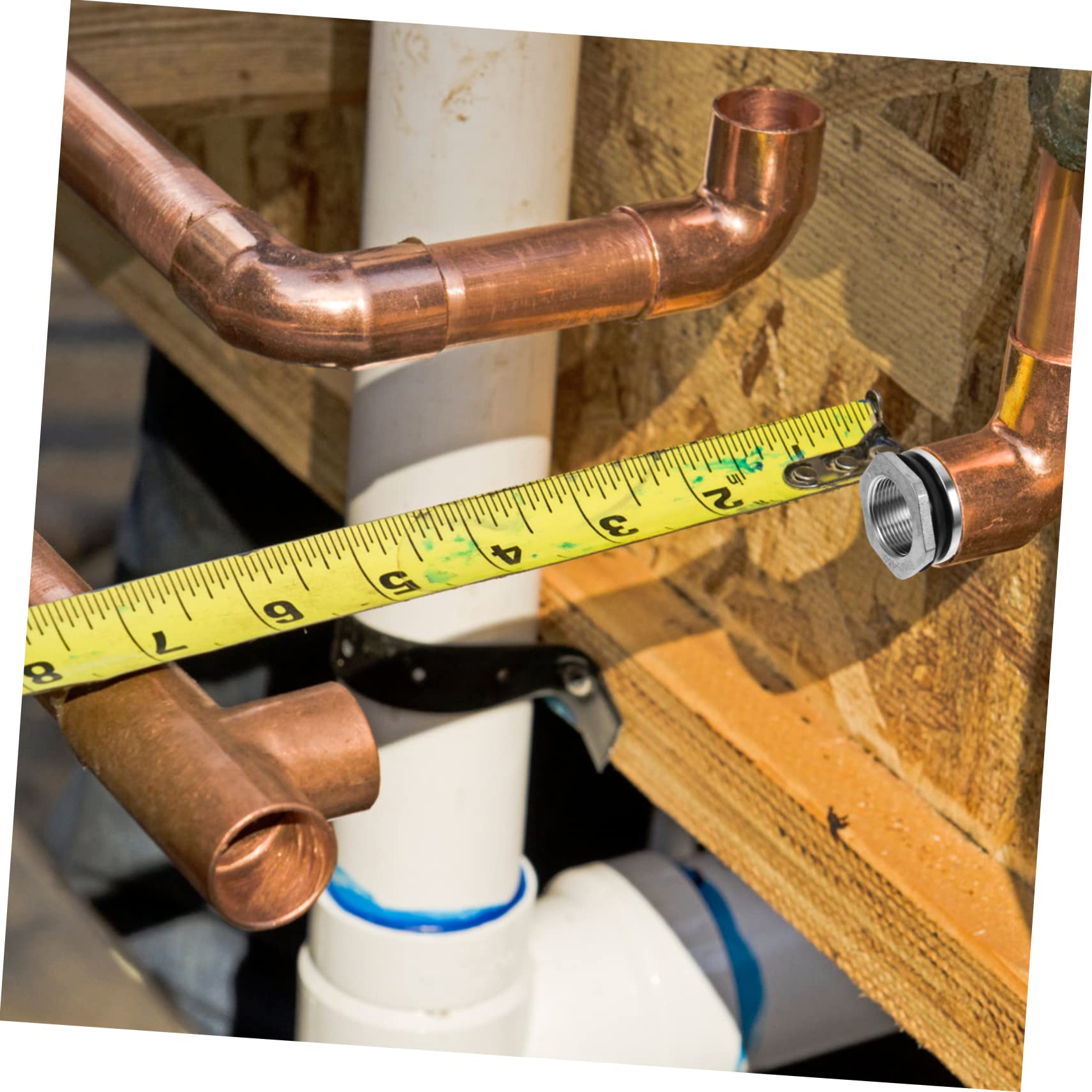 MUCKLILY Water Tank Adapters Stainless Steel Connector Smooth Threaded Design Easy to Assemble