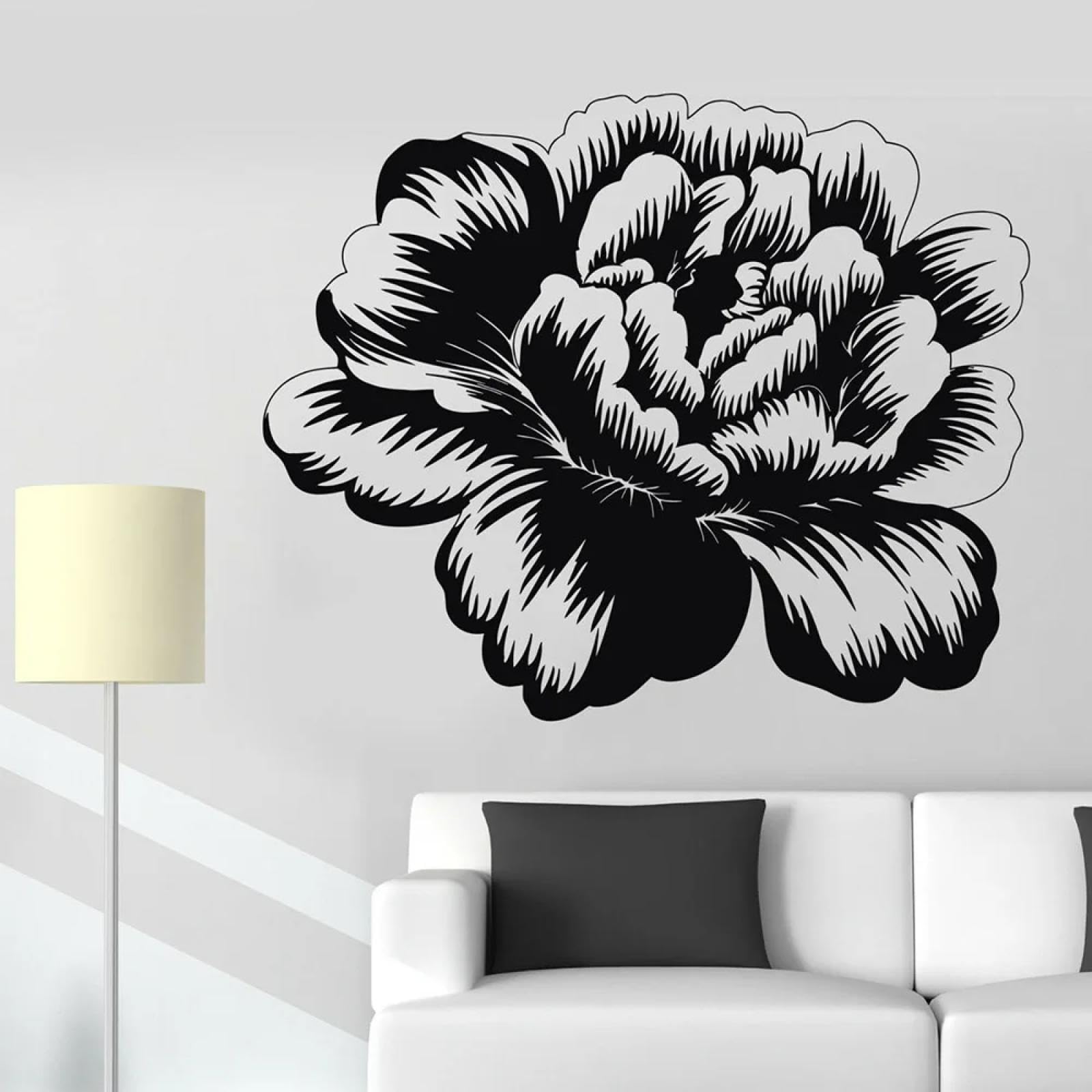 WEIMEIJIE Natural wall Stickers, Rose Garden, Girl's Room Stickers, Romantic Vinyl Living Room Girl's Room Decoration.