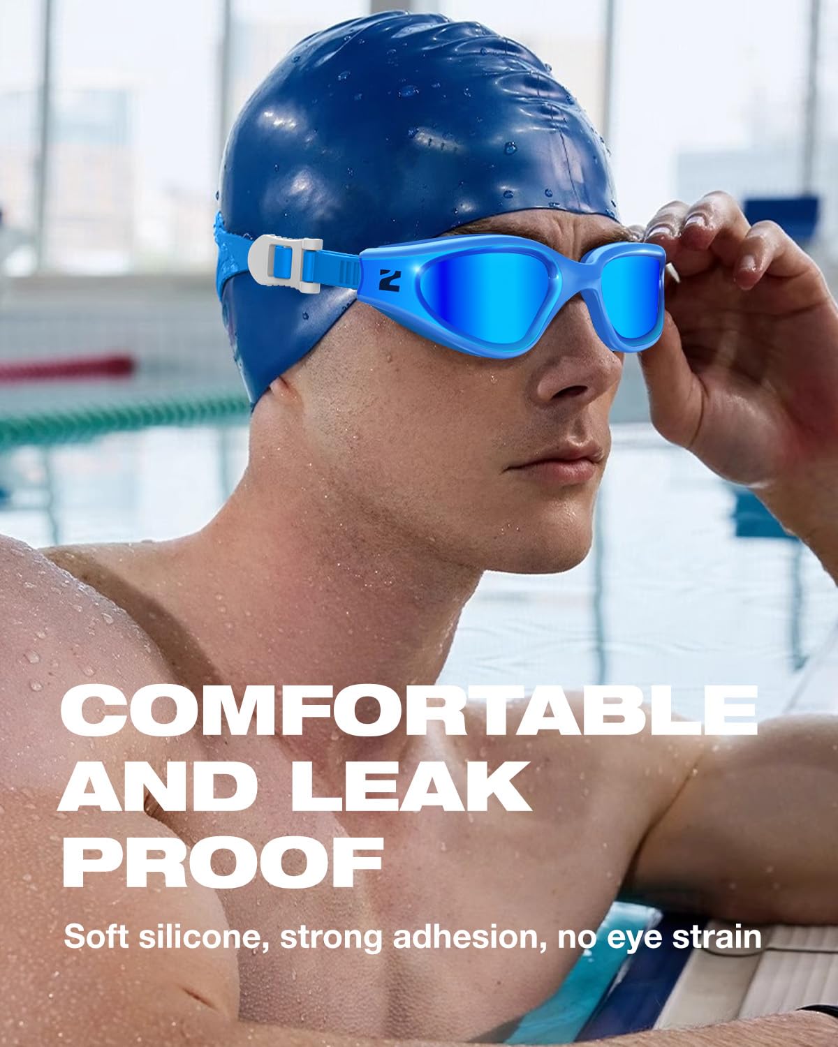 ZIONOR G1 NAVA Super Anti-Nebel Schwimmbrille, Uni, Erwachsene, Damen, Anti-Beschlag, Komfort Profi, 100% UV-Schutz, Taucherbrille