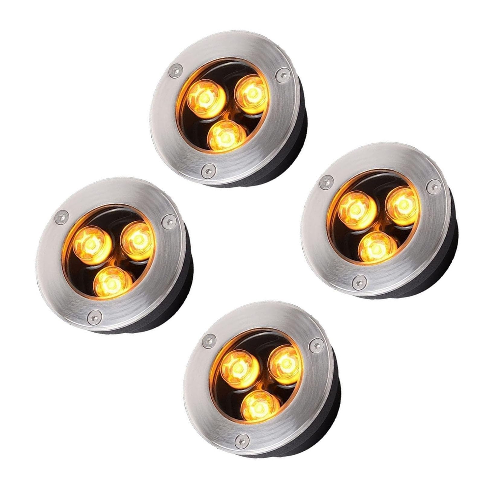 4PCS Illuminazione Subacquea - Faretto Subacqueo A LED - Luce Subacquea A LED, Luce Sotterranea 3W, Luce Di Paesaggio Ultra-sottile Impermeabile IP68, Utilizzato Per Illuminazione Esterna E Subacquea(
