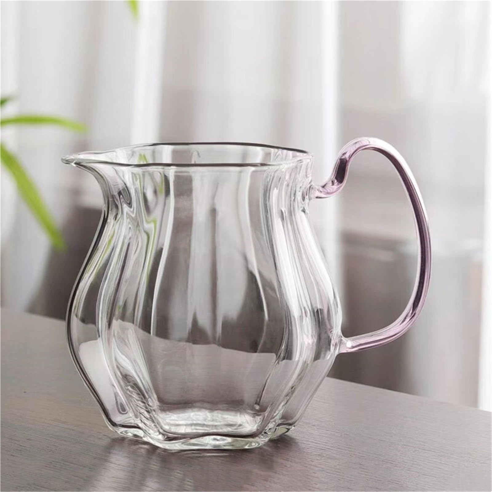 2 uds taza de café Latte Art, juego té, accesorio, jarra, pequeña, tazas espuma leche y, transparente creativo Para Espumar(Green Handle)