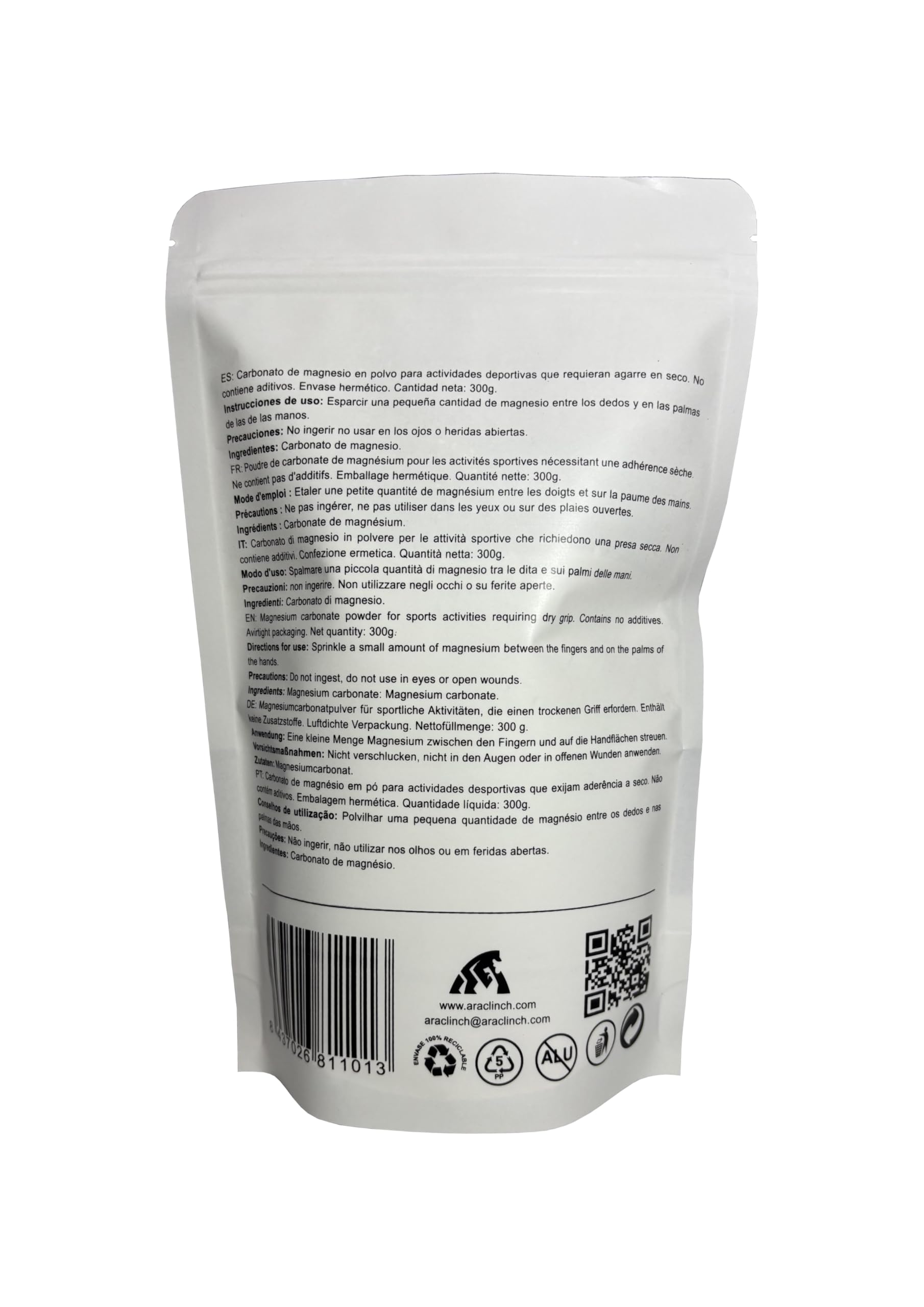 Proszek węglanu magnezu do wspinaczki, Crossfit, siłowni, Calistenia – do rąk - 300g