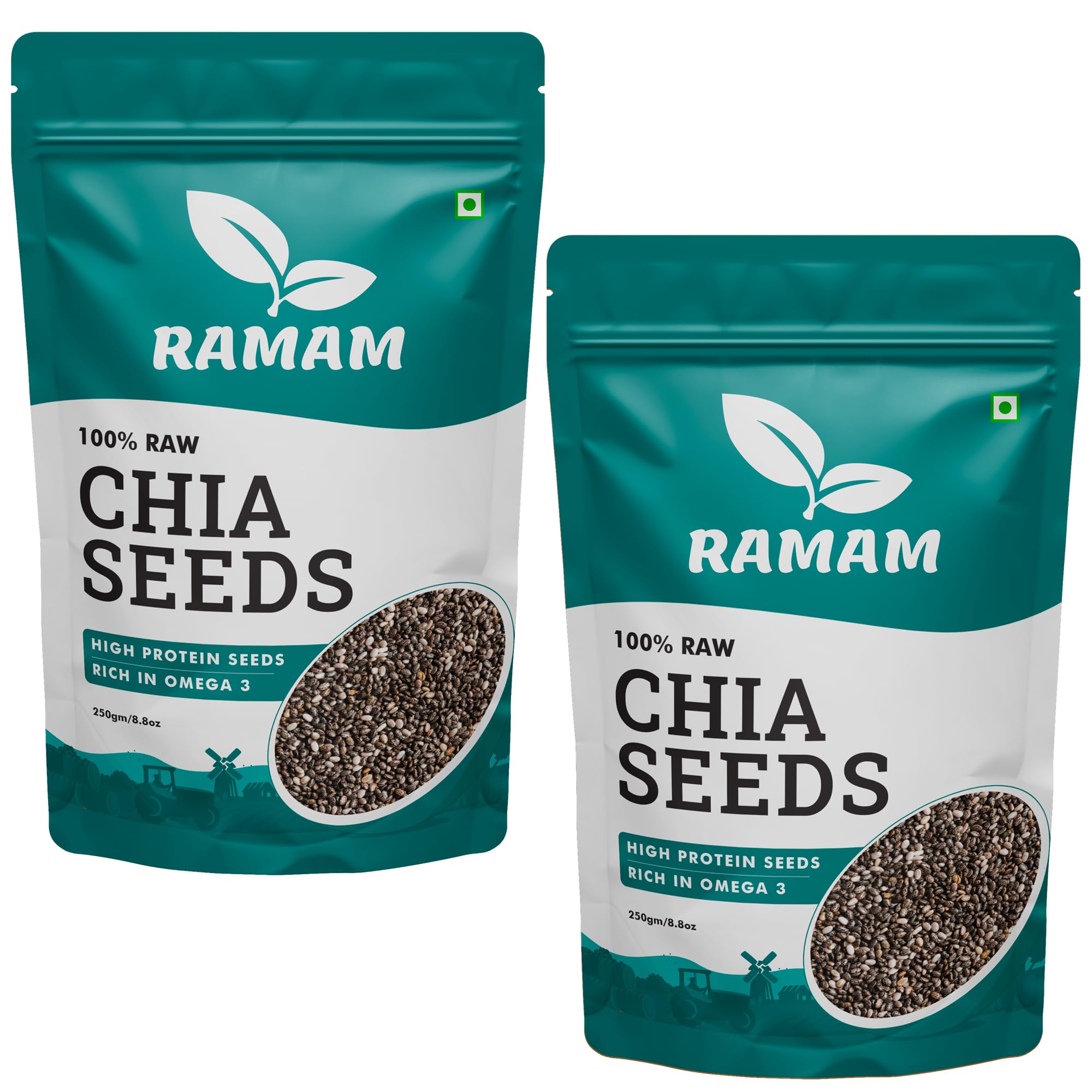 Ramam Chia seeds 500g For Weight Management | Natural Chia Seeds for Eating - Rich in Omega 3| High Protein seeds | Gluten Free |Helps in Manage Cholesterol level & Blood Pressure - 500g (B0D4HVTLFP) Amazon Price History, Amazon Price Tracker