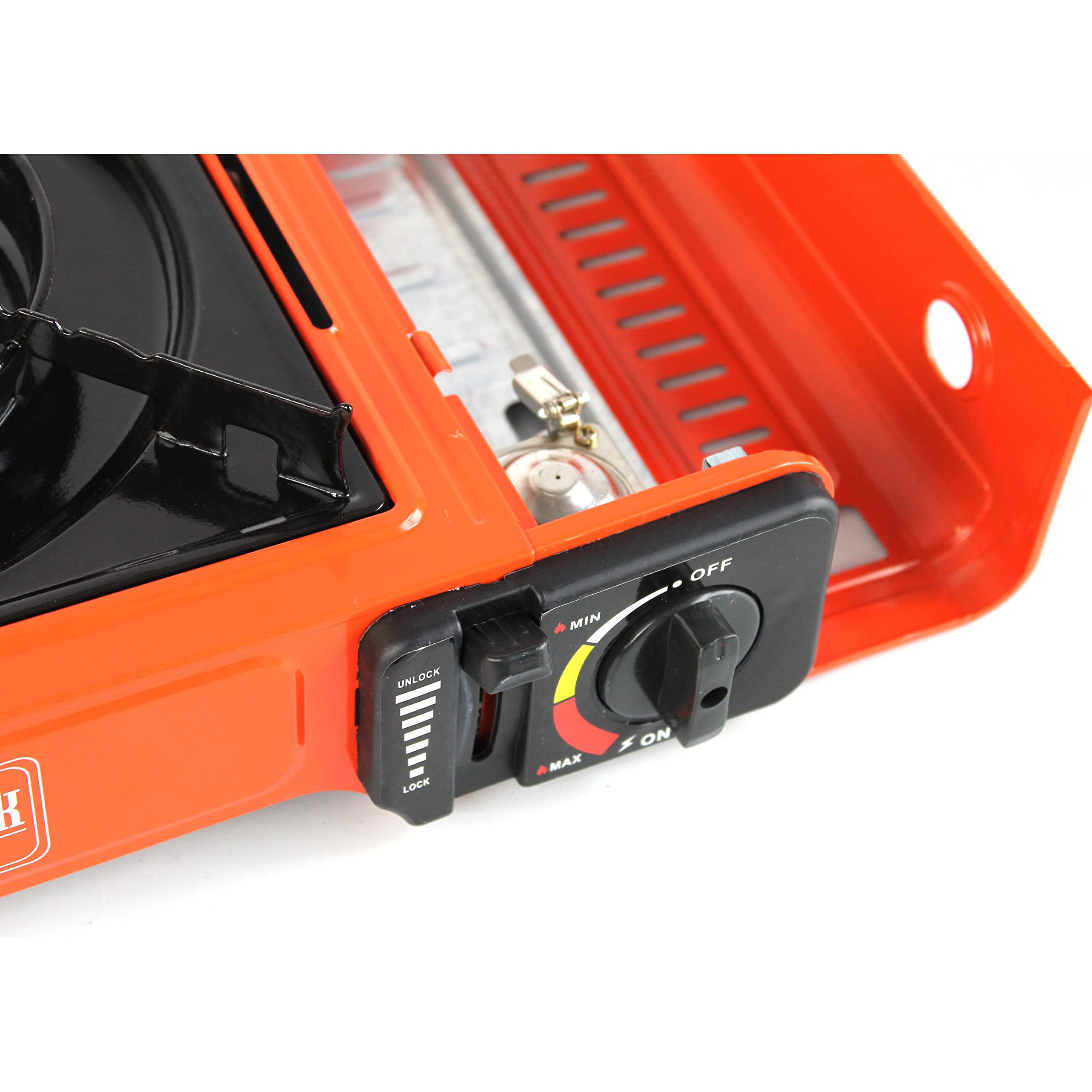 MasterCook - Fornello a gas bistrò portatile 1 fuoco 2.1 Kw con bomboletta ricaricabile NON inclusa perfetto per case a mare o per campeggio o come fornello di emergenza