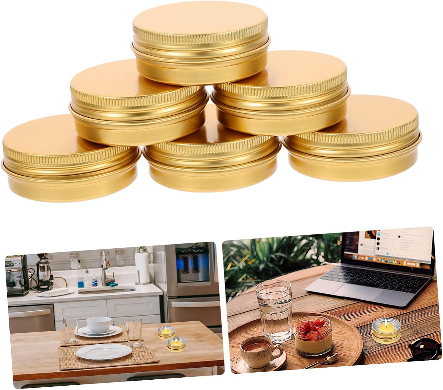 18pcs Round Aluminum Containers for Candles Crafts and Makeup Lightweight Leak Capacity for Storage and Organization