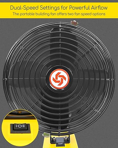 Miniatura 5 de Ventilador portátil inalámbrico para el lugar de trabajo apto para batería Milwaukee de 18 V, ventilador recargable portátil para exteriores,