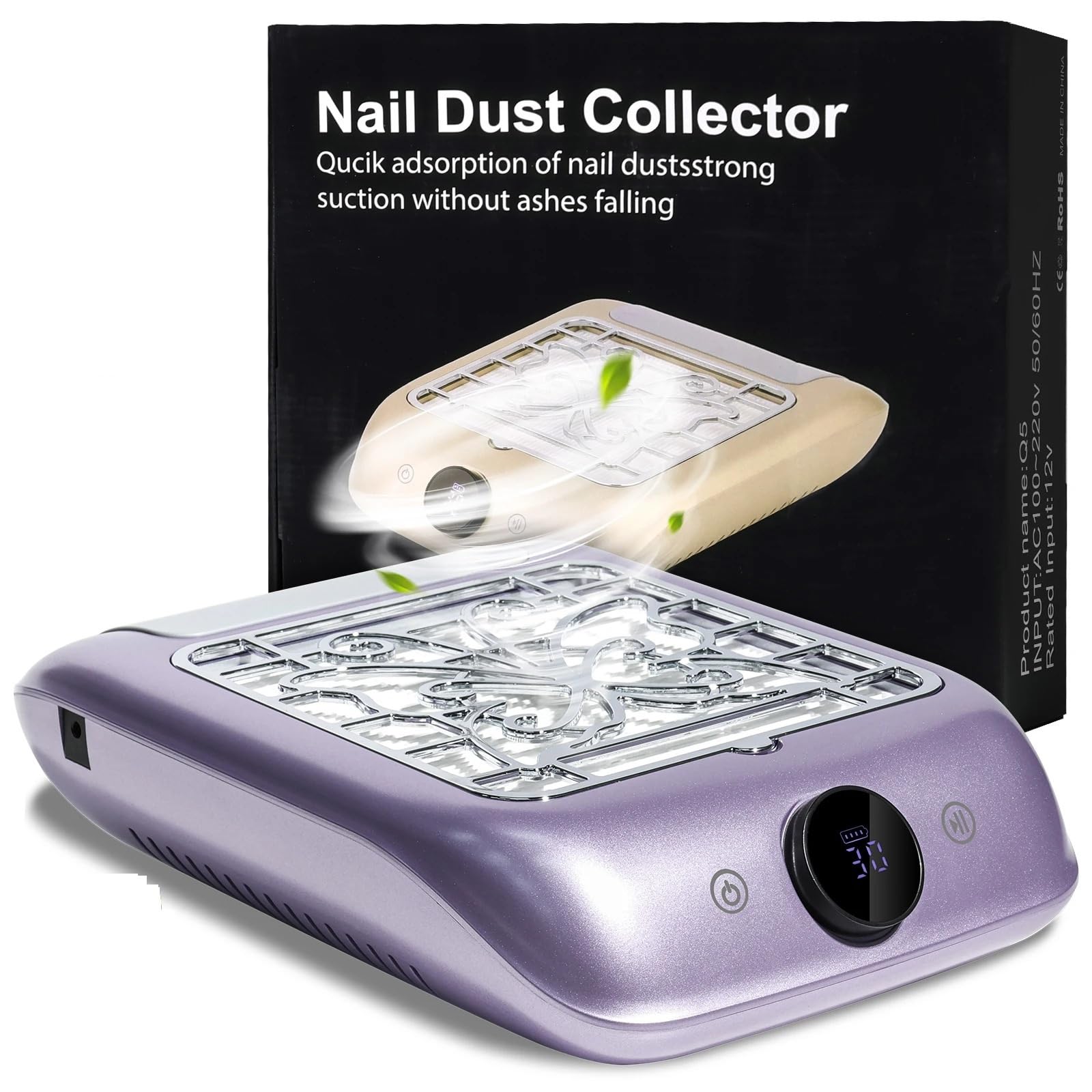 Aspirateur à ongles rechargeable pour éliminer la poussière de gel