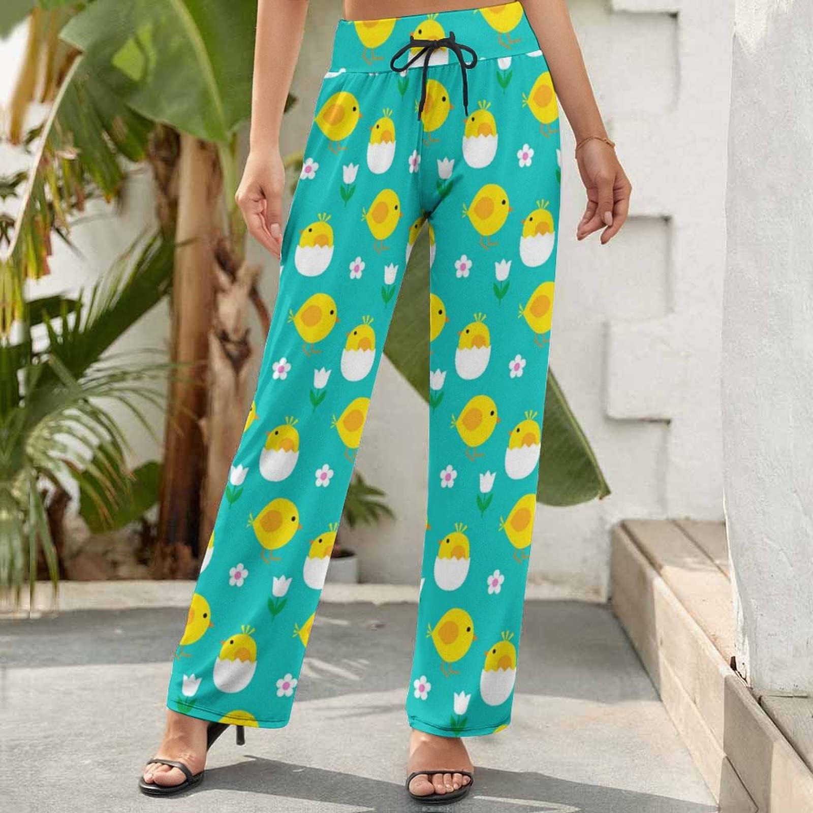 joycoさま専用 半袖ロングカットソーひよこ色とキュロットワイドパンツ 夏キュロット ガウチョパンツ 綿麻風 レディース 40代 ゆったり