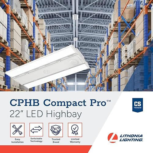Miniatura 2 de Lithonia Lighting CPHB ALO16 MVOLT SWW9 80CRI DWH LED Bahía alta con temperatura de color conmutable e interruptor de salida de luz ajustable,