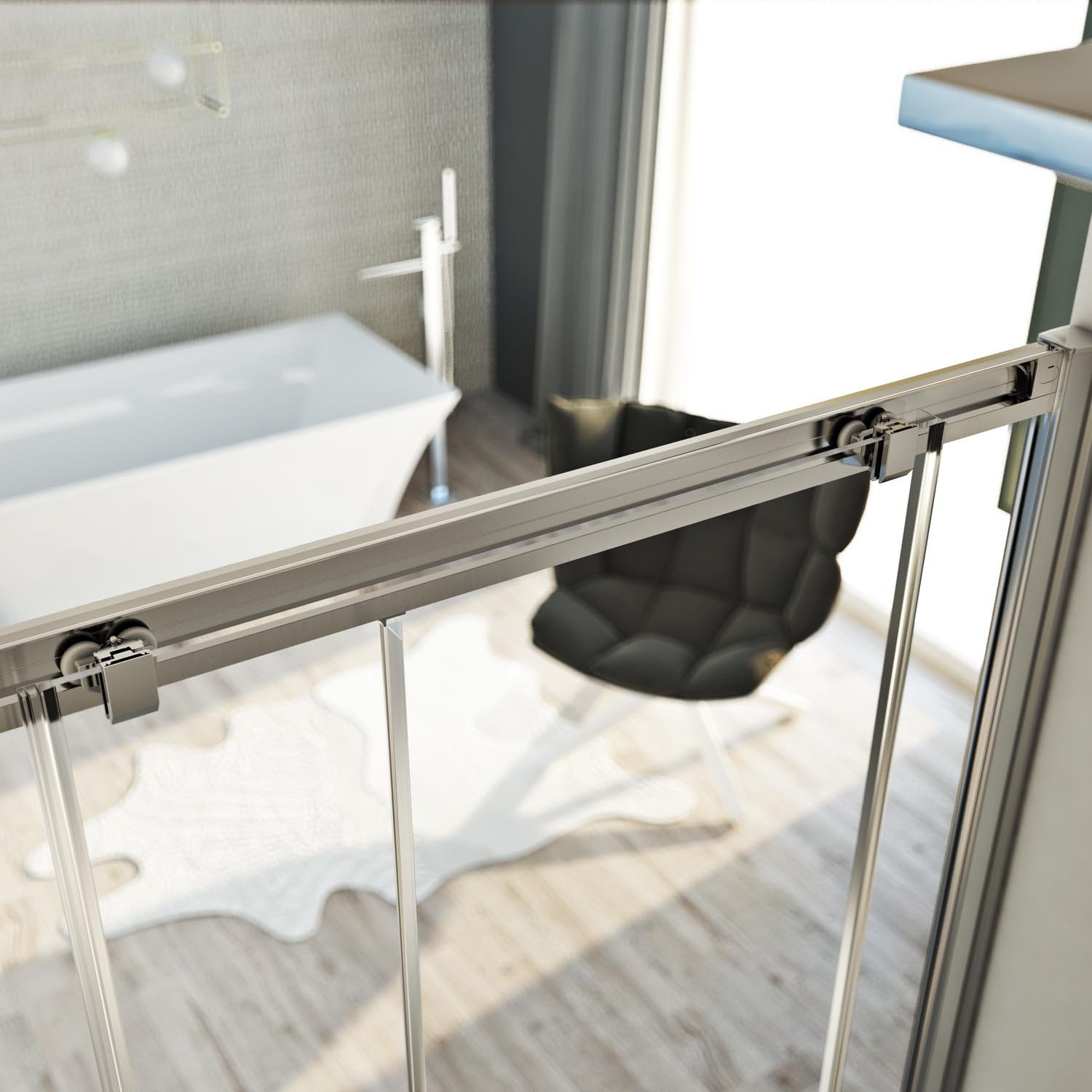 Porta Doccia 150CM H198 Trasparente mod. Young 2 Ante
