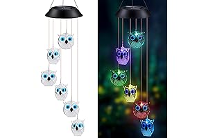 Mesmerizing Owl Solar Wind Chimes for Outdoor Serenity
