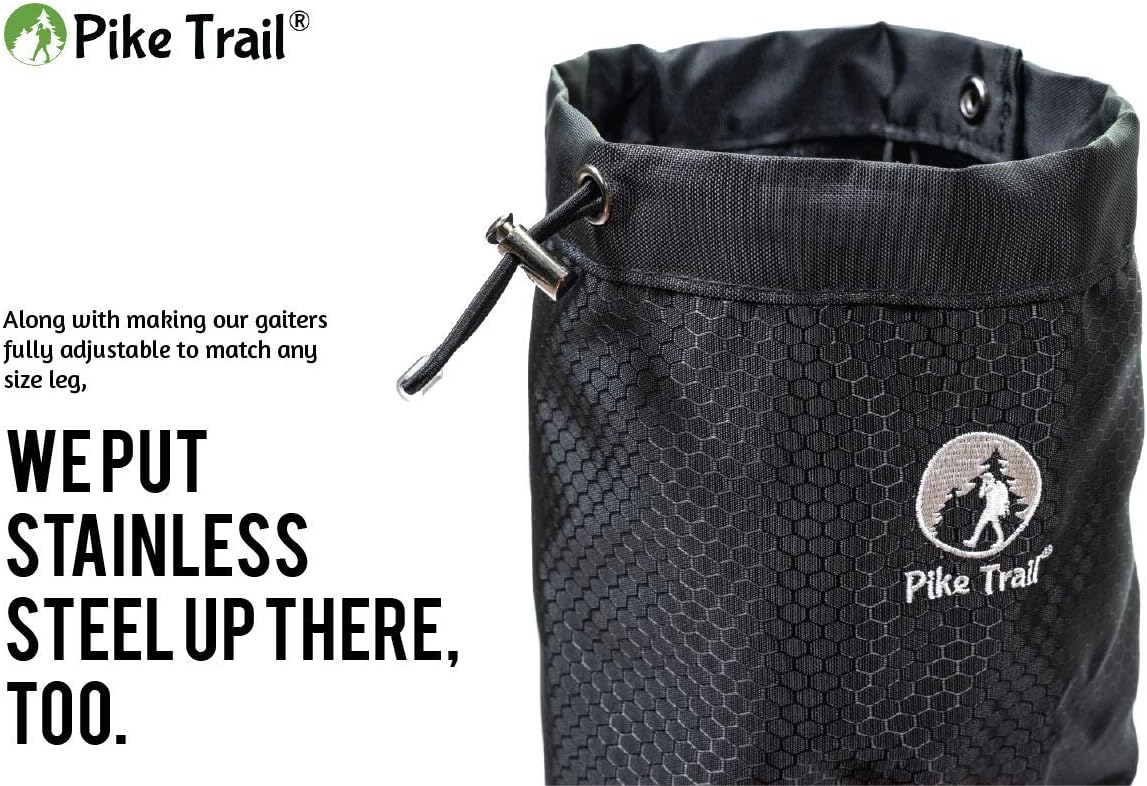 Pike Trail Leg Gaiters – Waterproof and Adjustable Snow Boot Gaiters for Hiking, Walking, Hunting, Mountain Climbing and Snowshoeing (Lost Oak Camo) : Sports & Outdoors