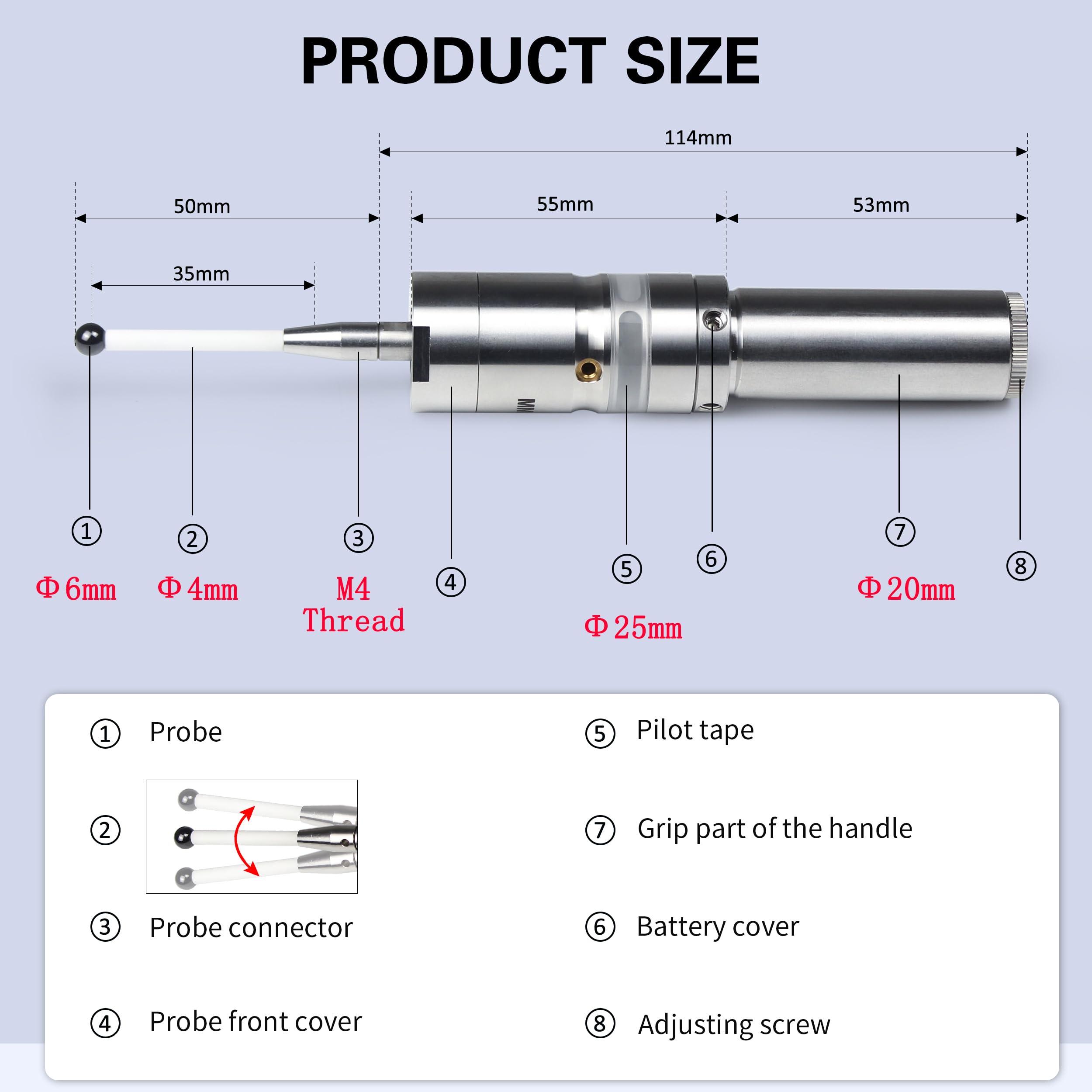 Precision Trigger Sensor Snapklik.com : YIDOFENG Photoelectric 3D Touch Probe Trigger Sensor ...