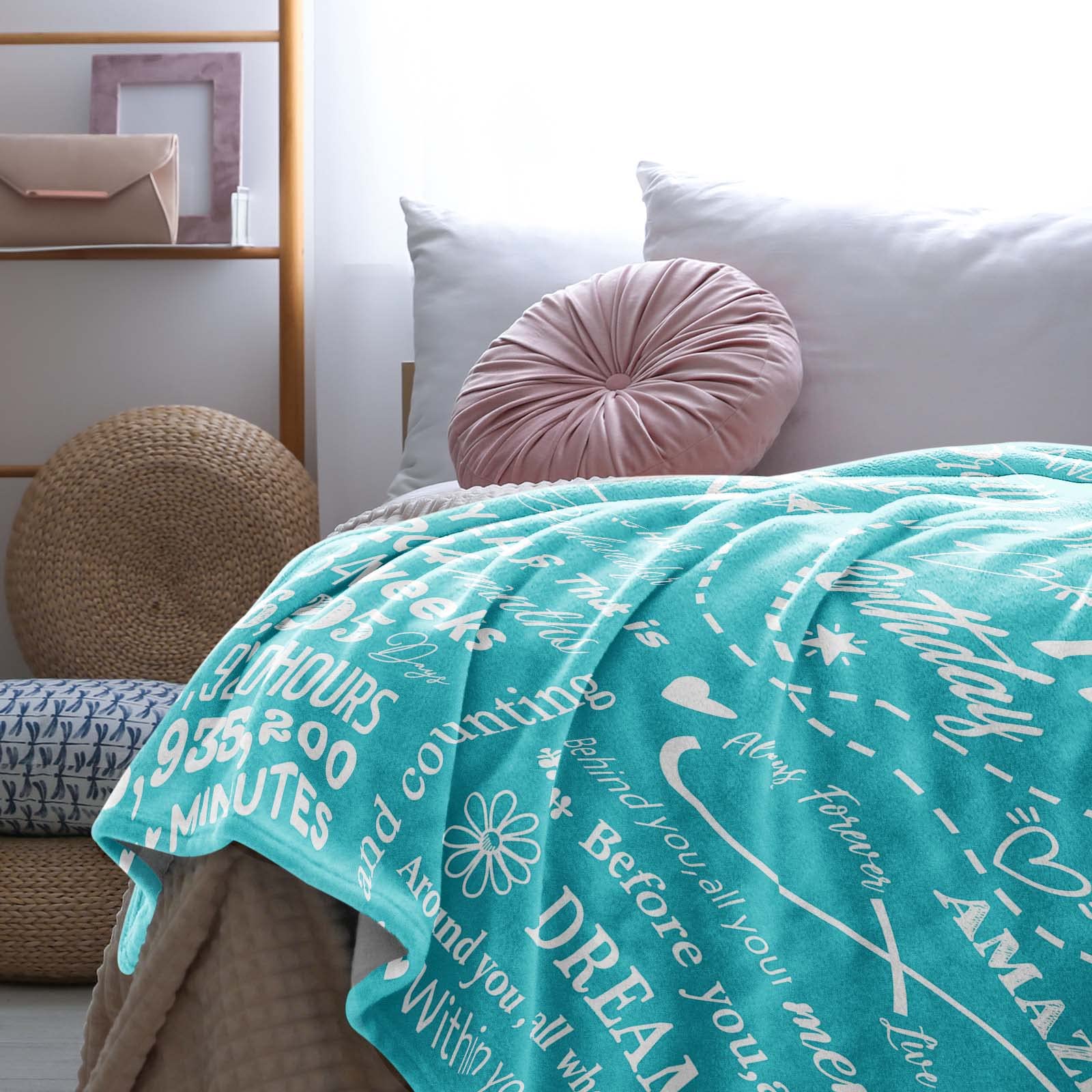 Kesidilo Regali per ragazza di 17 anni: coperta di compleanno 127 x 152,4 cm, decorazioni per il 17° compleanno