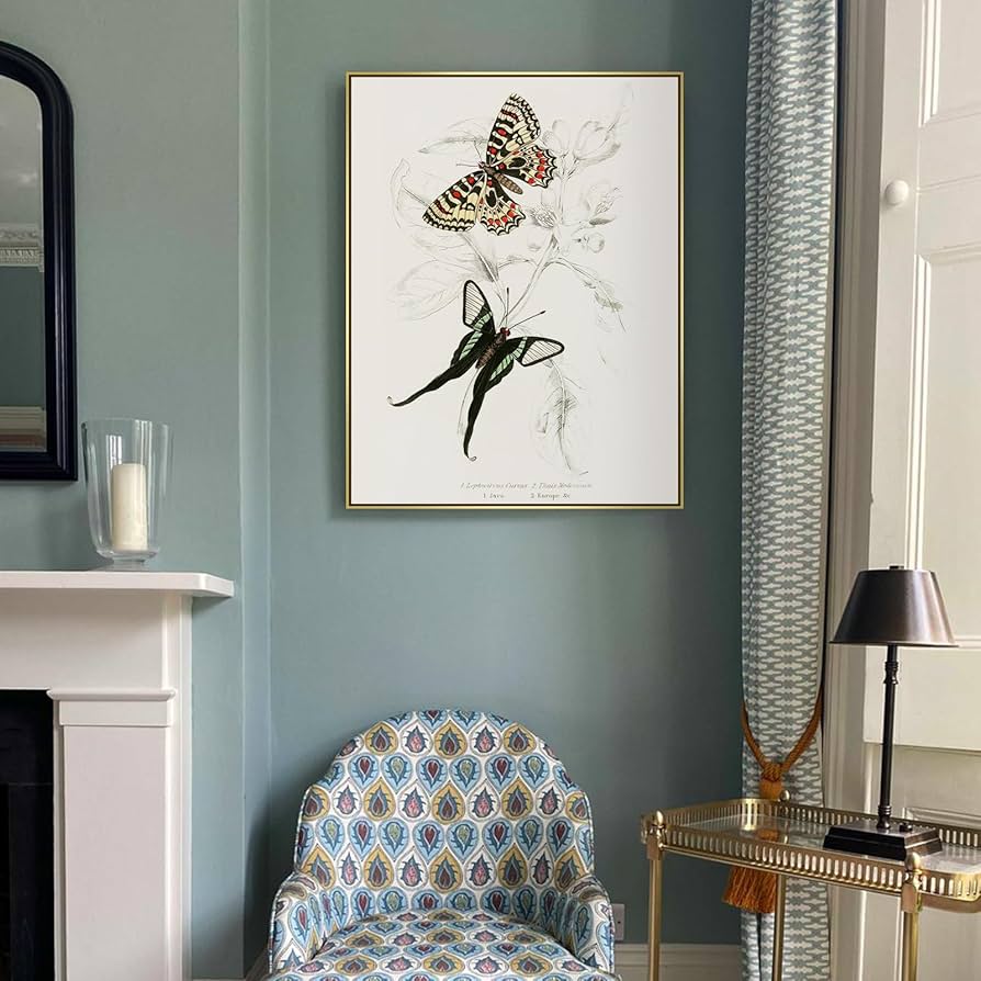 風景画 水彩画 金色フレーム 約30cm x 40cm Amazon.com - Gold Floating Frame for 30x40 Canvas Paintings