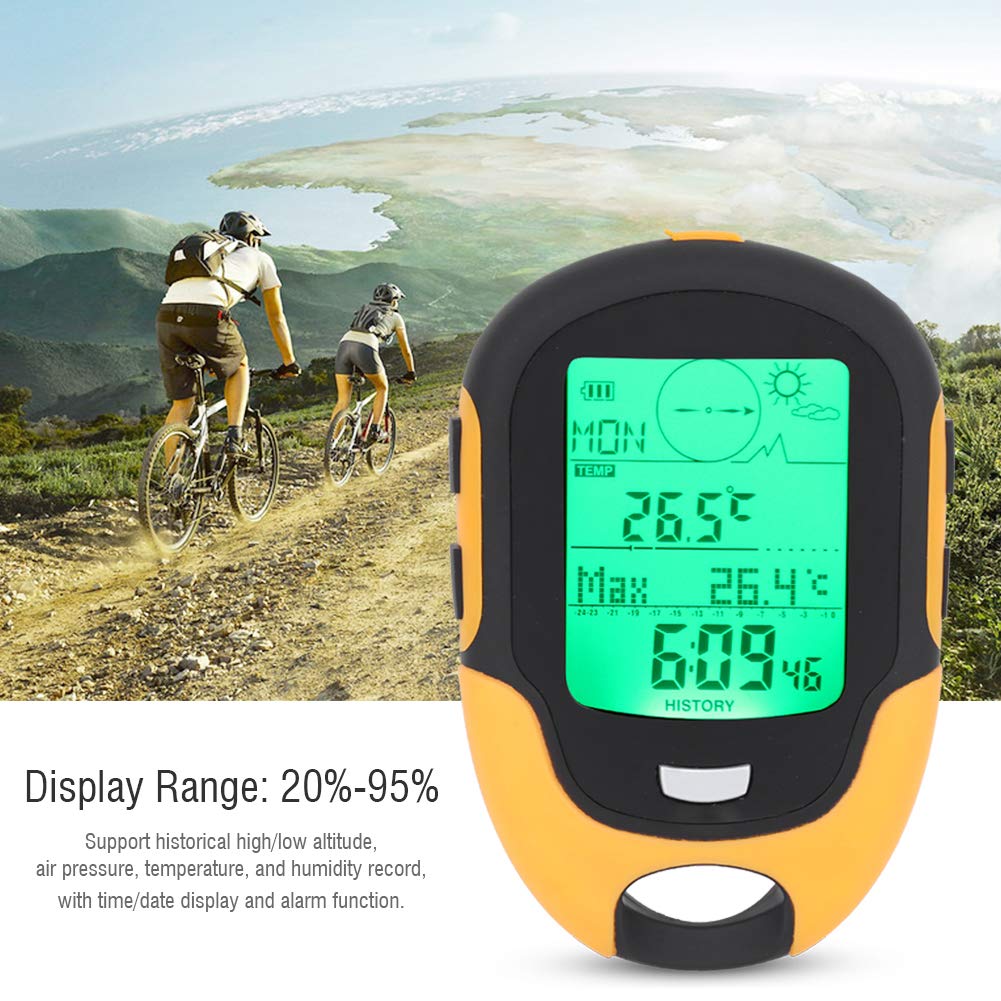 XIASABA Multifunction Digital Altimeter Fr500 Outdoor Multifunctional Car Altimeter Barometer Thermometer Hygrometer Compass Altimeter for Hiking Digital Barometer - Image 6