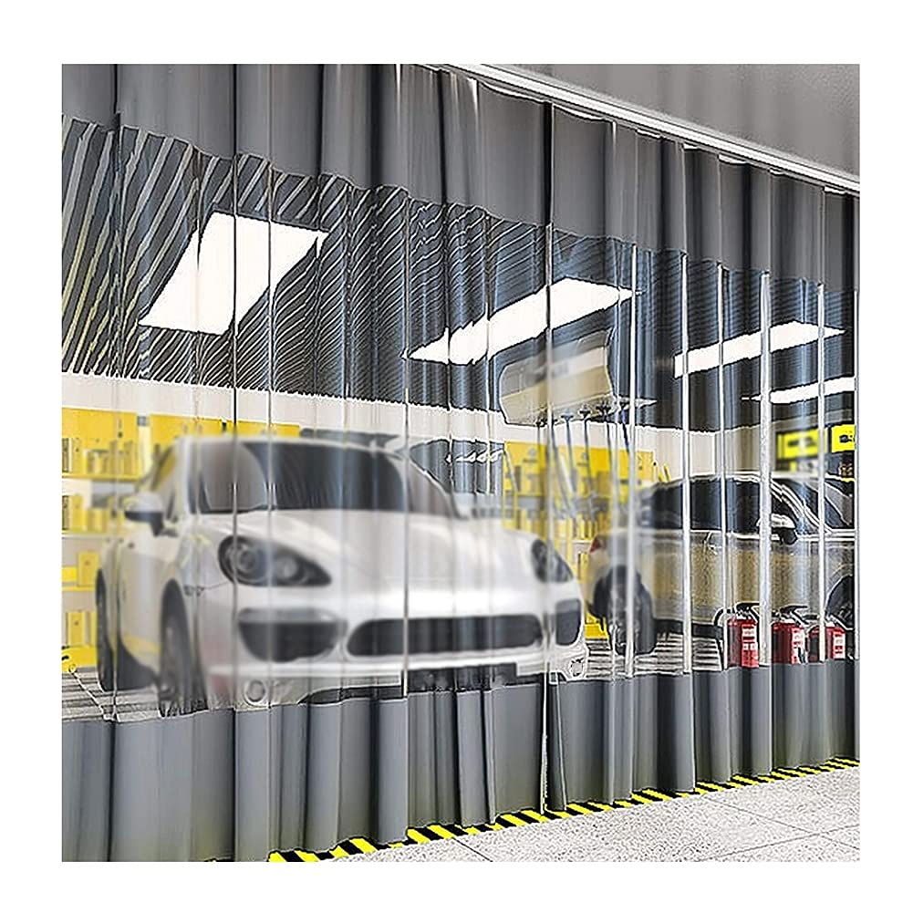 Outdoor Curtain Waterproof, Industrial Tarp Curtain Wall Partition Screen with Grommets, Transparent Panel Windproof for Canopy Tent, Customizable (
