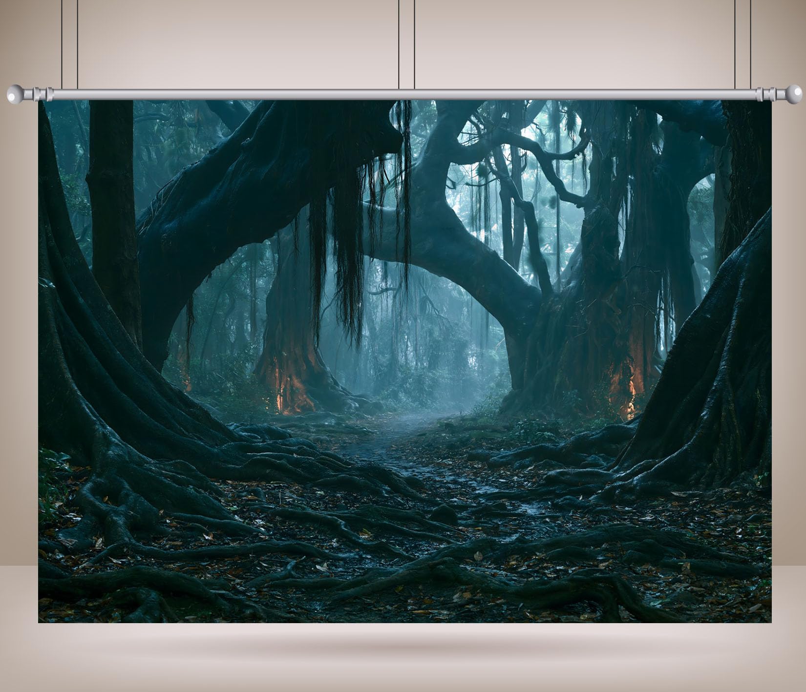 12x8FT (3.6x2.5m) Boschetto Alberi Nella Nebbia Sfondo Fotografico