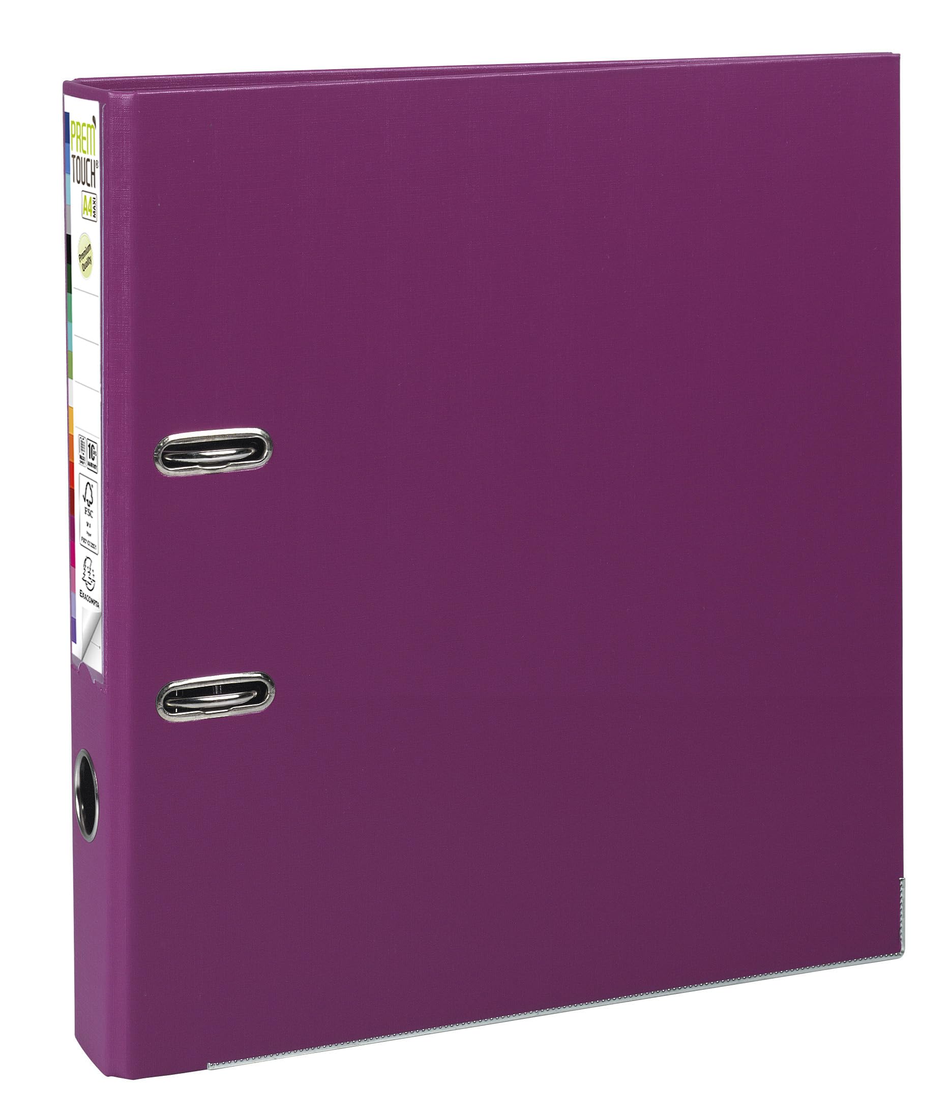 Exacompta 53147E 10er Pack Premium Kunststoff-Ordner Prem´Touch. 5 cm schmal DIN A4 MAXI Ringordner Aktenordner Briefordner Büroordner Plastikordner Schlitzordner fuchsia