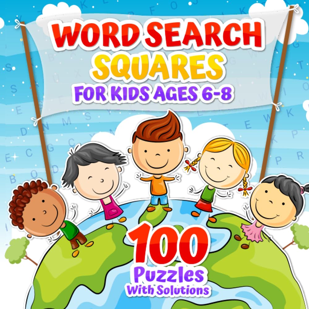 Word Search for Kids ages 6-8 100 Puzzles: Calming Word Search Activity book for kids with Large Print. Develop logic skills. Helps to improve Spelling and Vocabulary.
