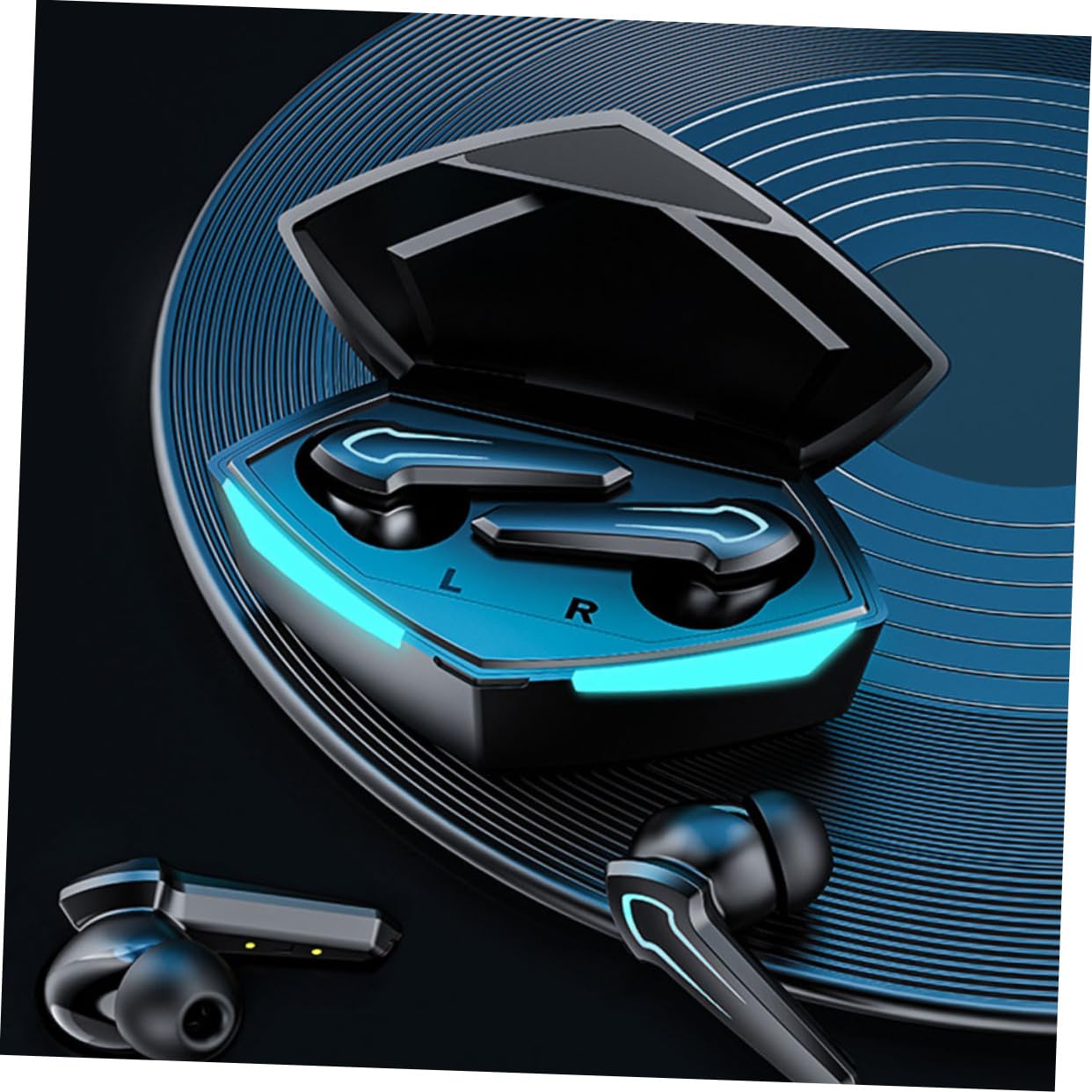 Auricolari Wireless Cuffie Stereo Tappi Per Orecchie Sportivi Auricolari Per Cuffie Wireless Resistenti Portatili Semplici Nero