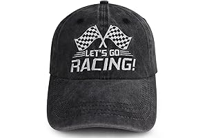 Let's Go Kimi Raikkonen Hat: Checkered Race Car Baseball Cap