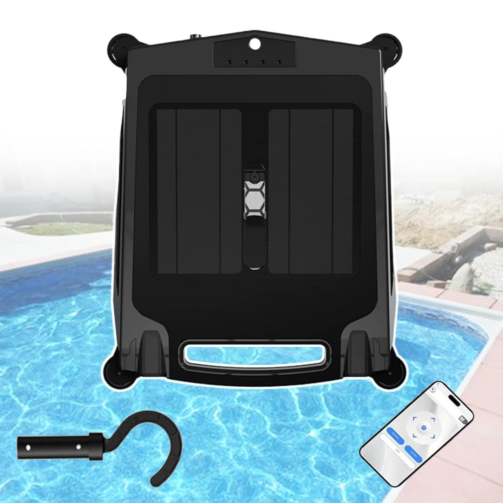 YNBSHGAA Robotic Pool Cleaner with Smart Navigation and Dual Charging for Inground Pools, Cordless Design with Obstacle Avoidance, Ideal for Home Pool Cleaning up to 100㎡