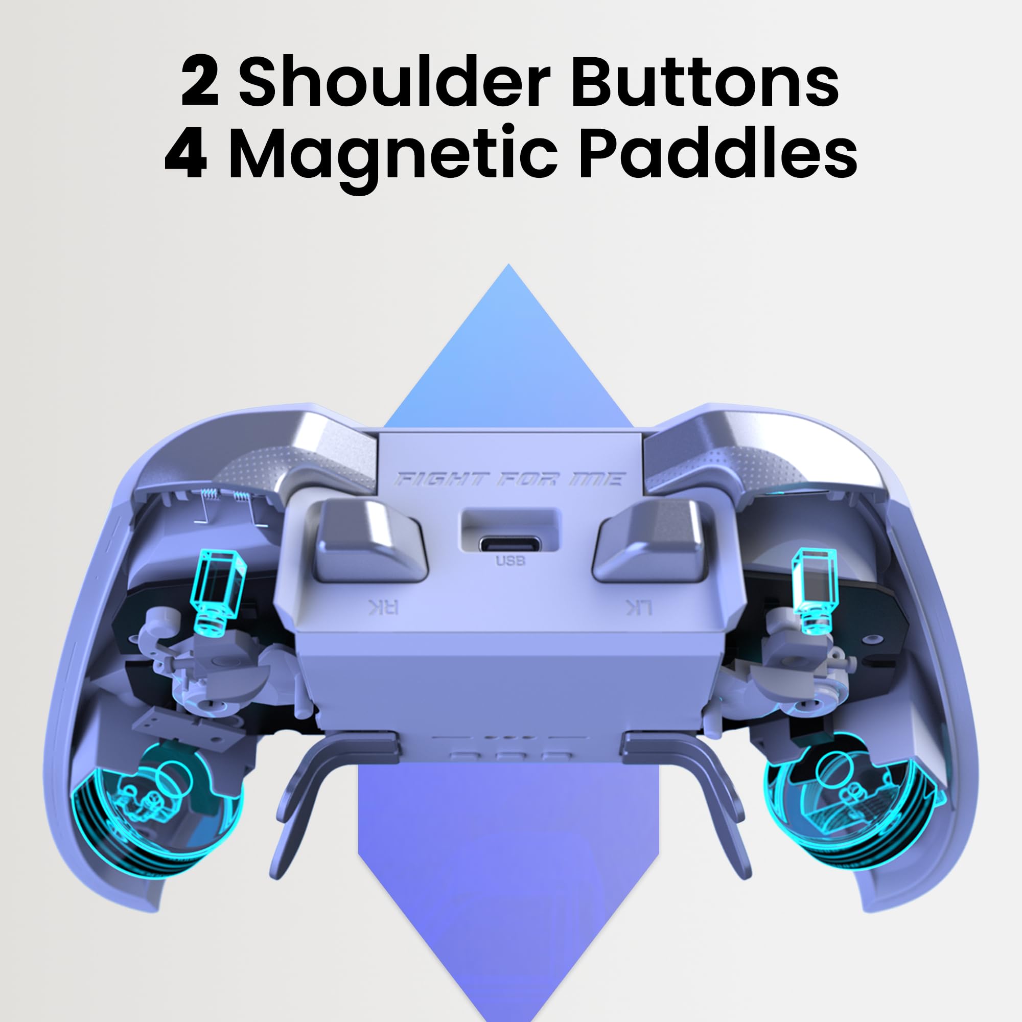 ZD O+ Excellence - Controller wireless per PC, design modulare, pulsanti rimappabili, joystick Hall 3D, jack audio e RGB, controller di gioco personalizzabile per PC/Switch2/Android/iOS (bianco)