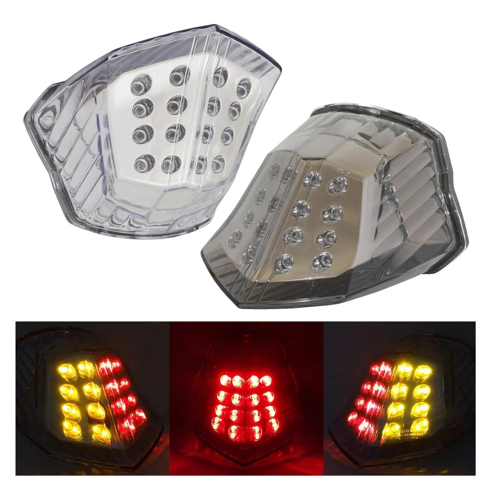 Fanale Posteriore Per Yamaha XJ6 2009-2014 - Con Frecce Integrate, Fumè Chiaro - Foto 5