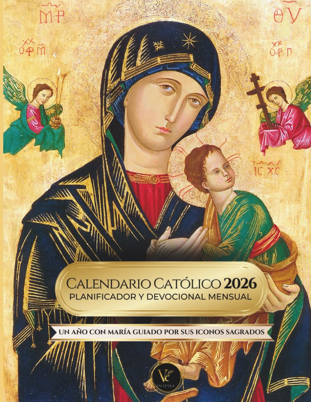 Calendario Católico 2026 – Planificador y Devocional Mensual | Un año con María guiado por sus iconos sagrados: Páginas a todo color y amplio espacio para escribir tus notas (Spanish Edition)      Paperback – November 27, 2025