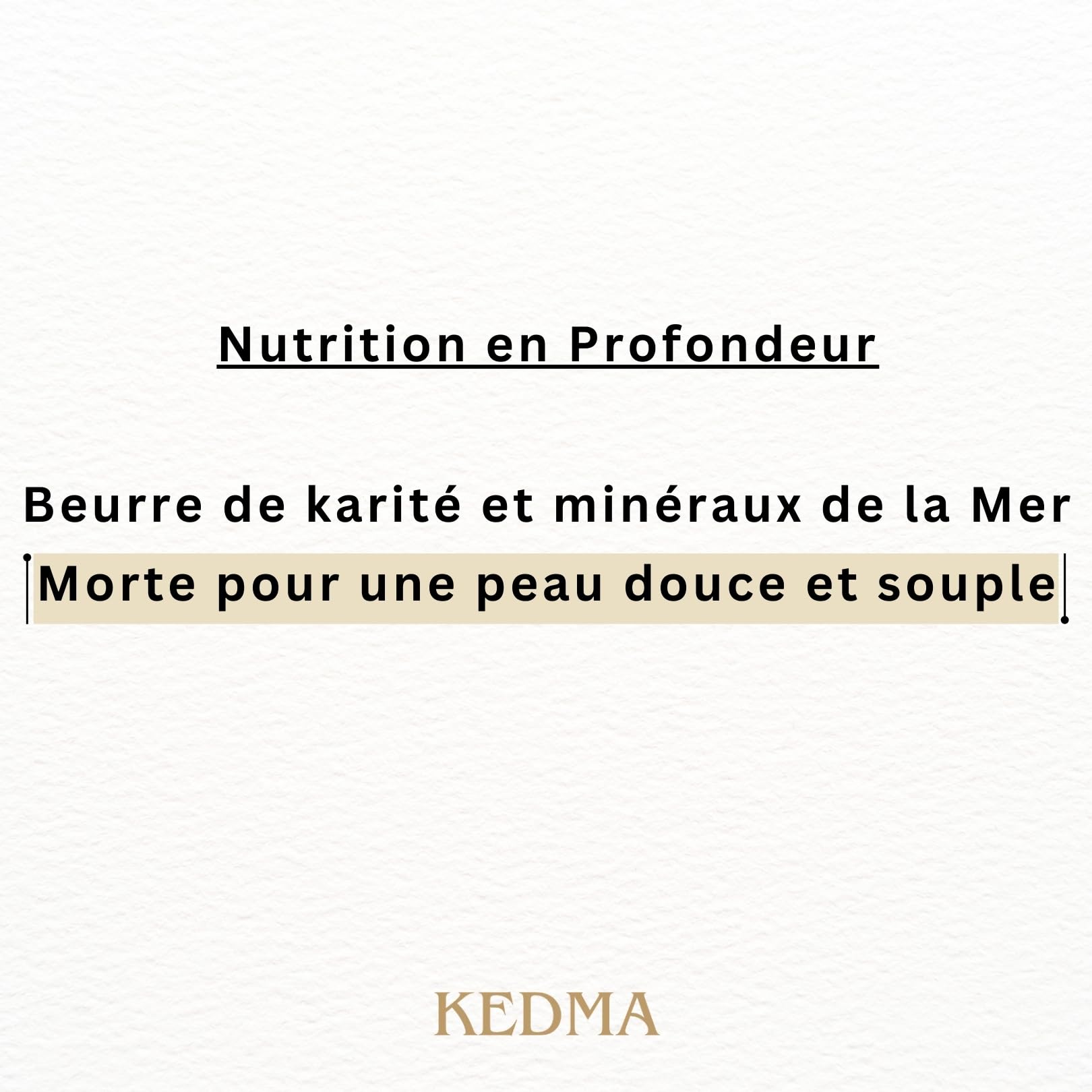 Kedma - Body Butter Gold - Beurre Corporel Nourrissant au Beurre de Karité et Minéraux de la Mer Morte - Pour Peaux Sèches et Rugueuses - 200g