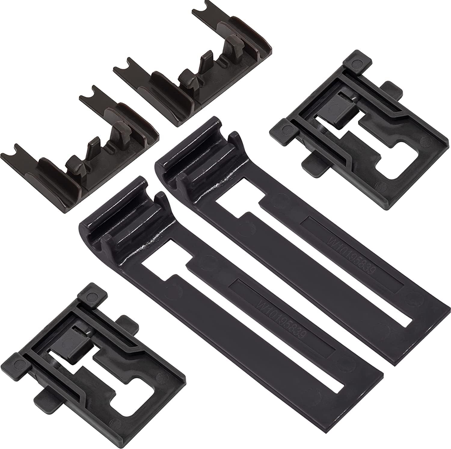 BlueStars (Update) Premium W10195839 & W10195840 & W10250160 Adjuster Positioner, Rack Adjuster & Adjuster Arm Clip-lock Kit - Compatible with Whirlpool Kenmore KitchenAid Jenn-air Dishwashers
