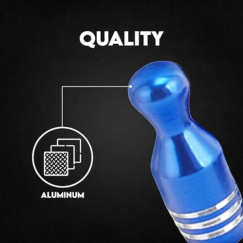 Miniatura 123 de Tapones para válvulas de neumáticos de automóvil, 4 unidades, cubiertas universales para vástagos, juego de tapas de válvula de neumático