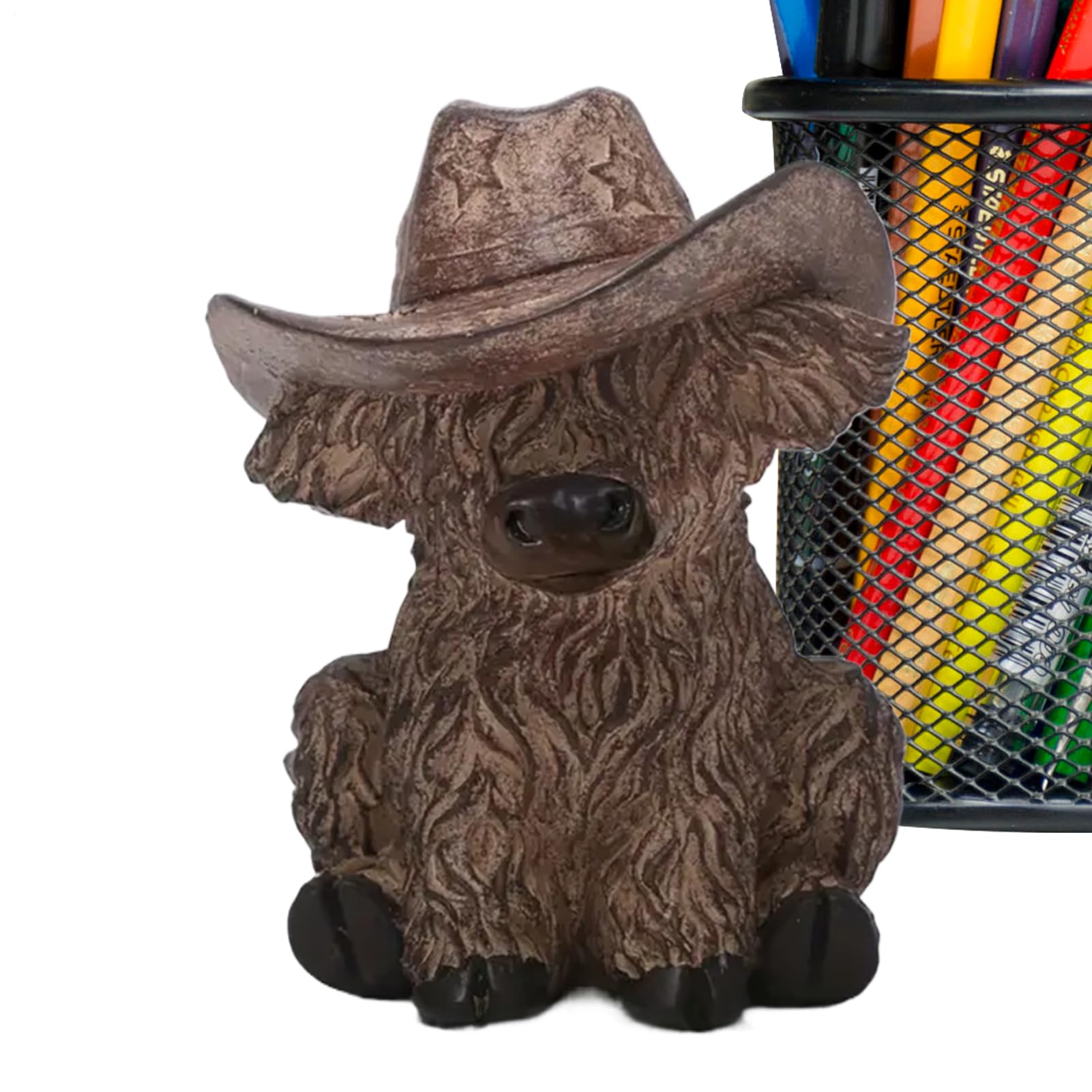 Statue de vache en résine de qualité supérieure pour intérieur chic