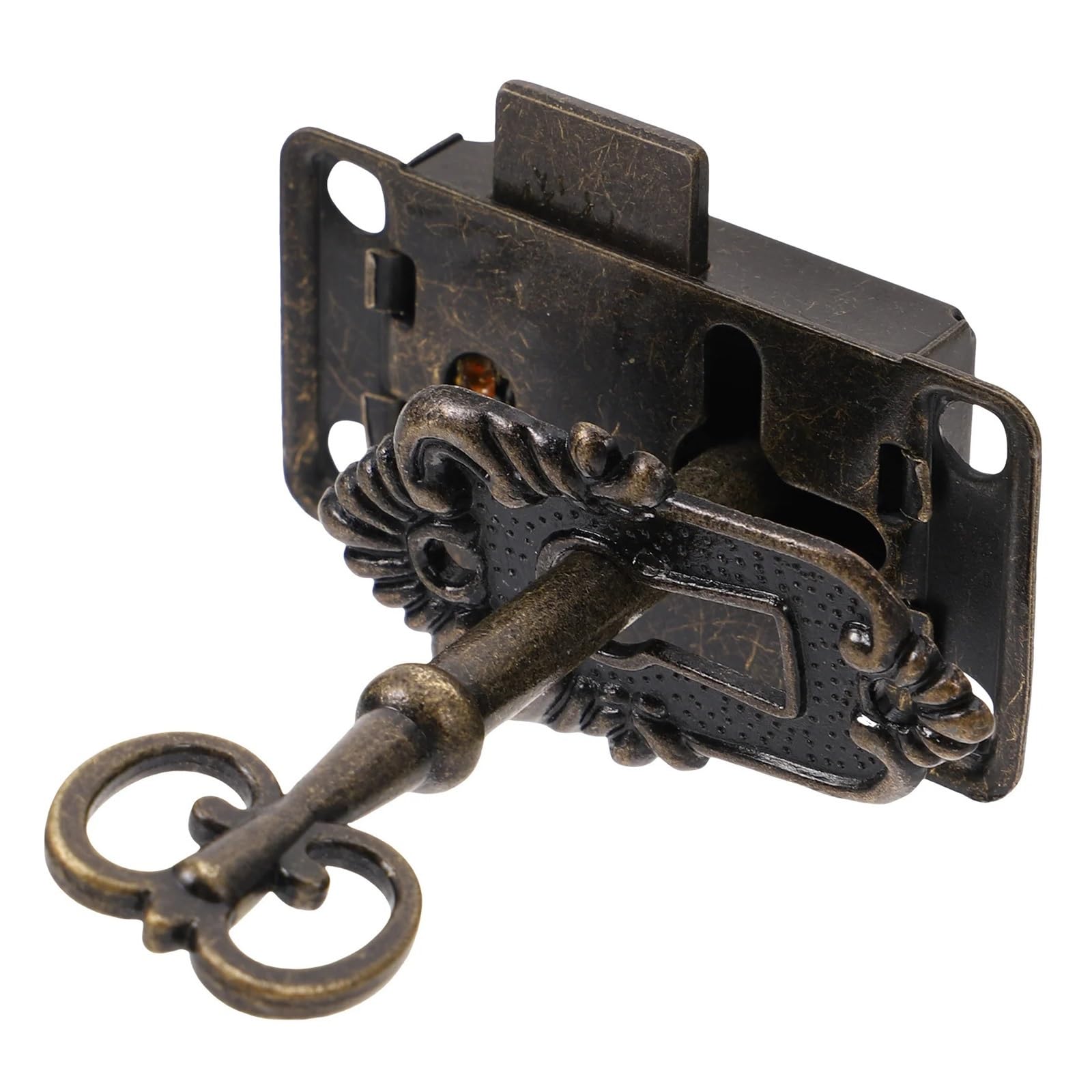 3 Set Desk Drawer Lock Iron Zinc Alloy Vintage Cabinet Cupboard Furniture Kit Keys Included for Cabinets