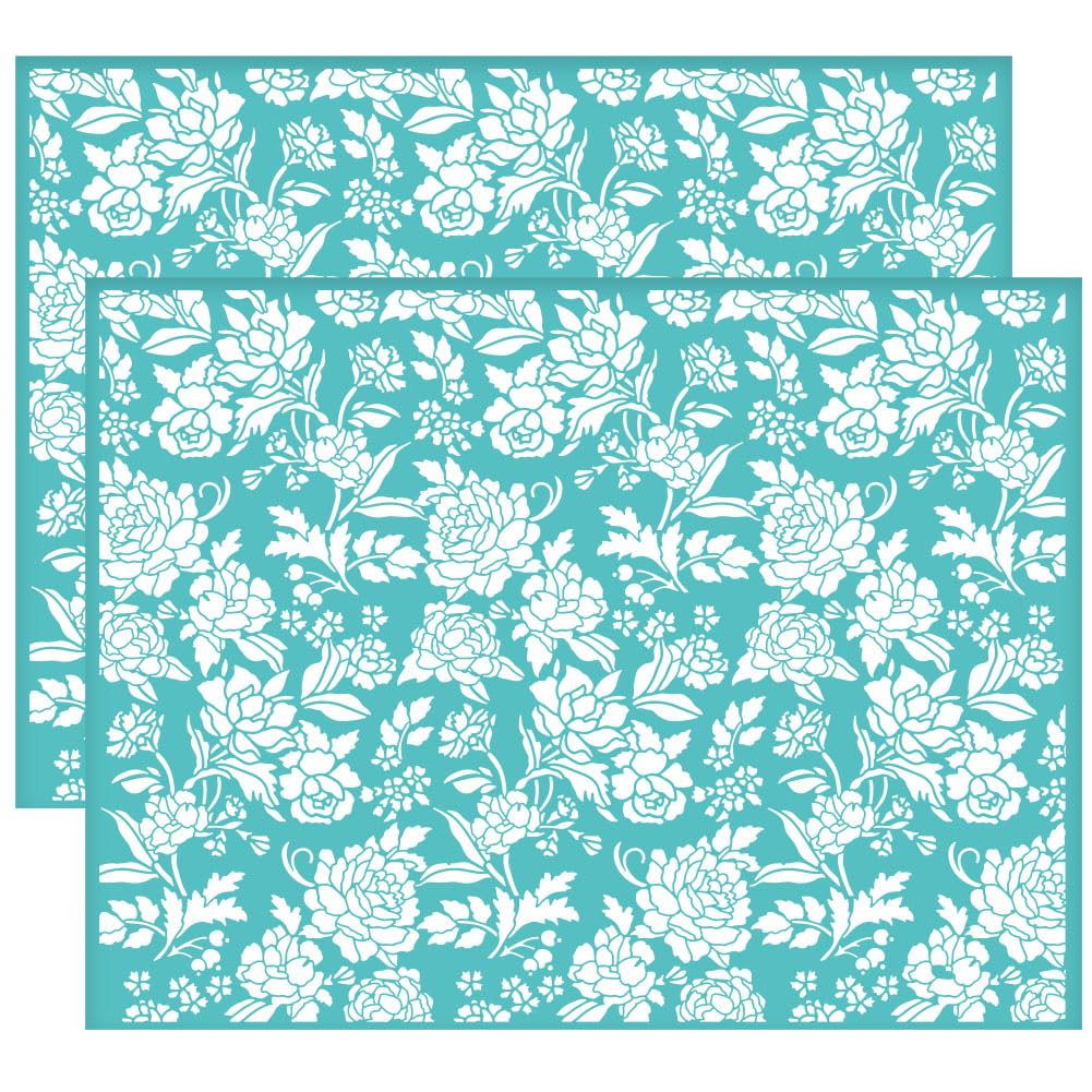 Pochoir sérigraphie réutilisable à maille fine motif fleurs pour peinture t-shirt