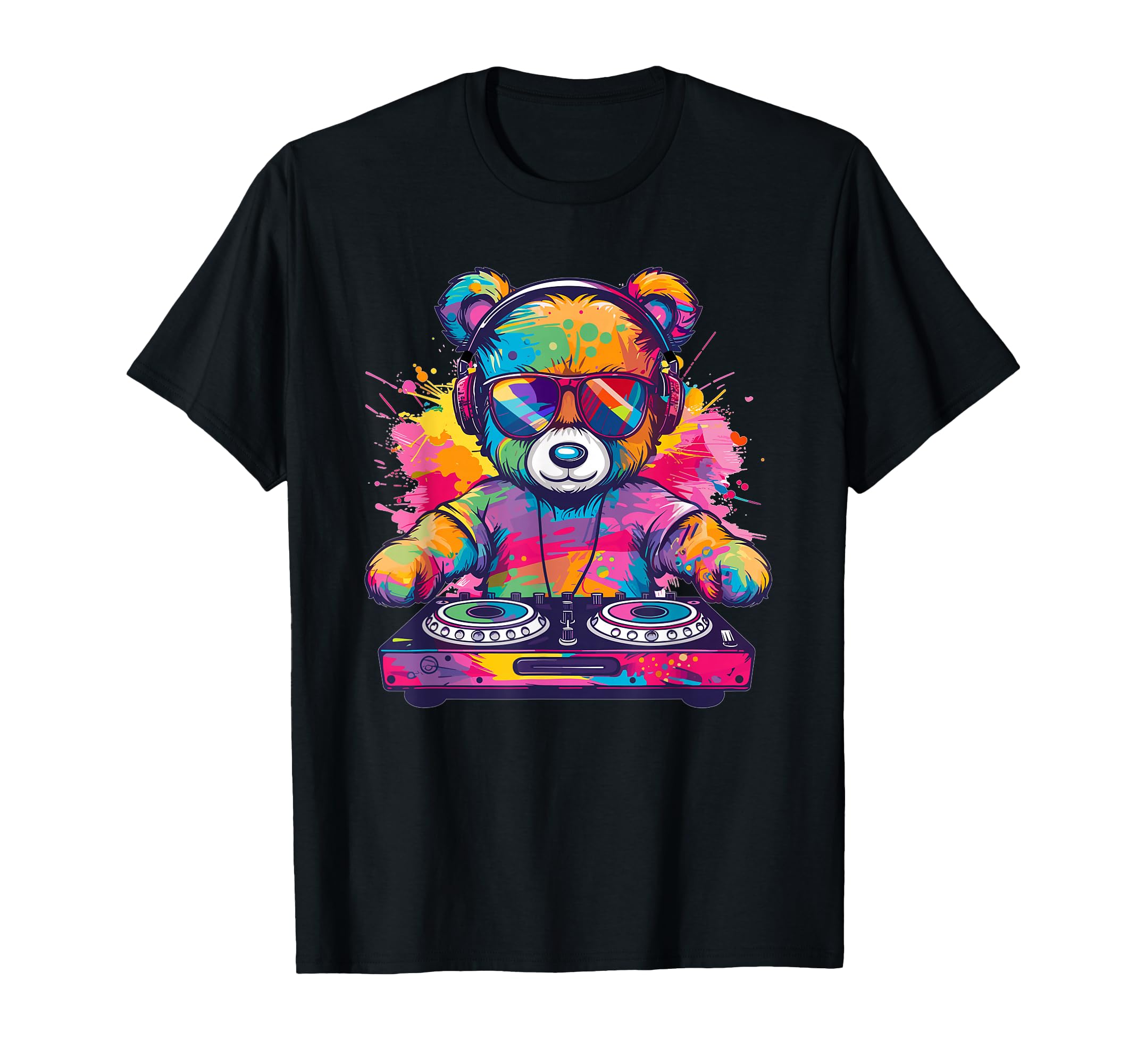 Cartoon Teddy DJ T-Shirt