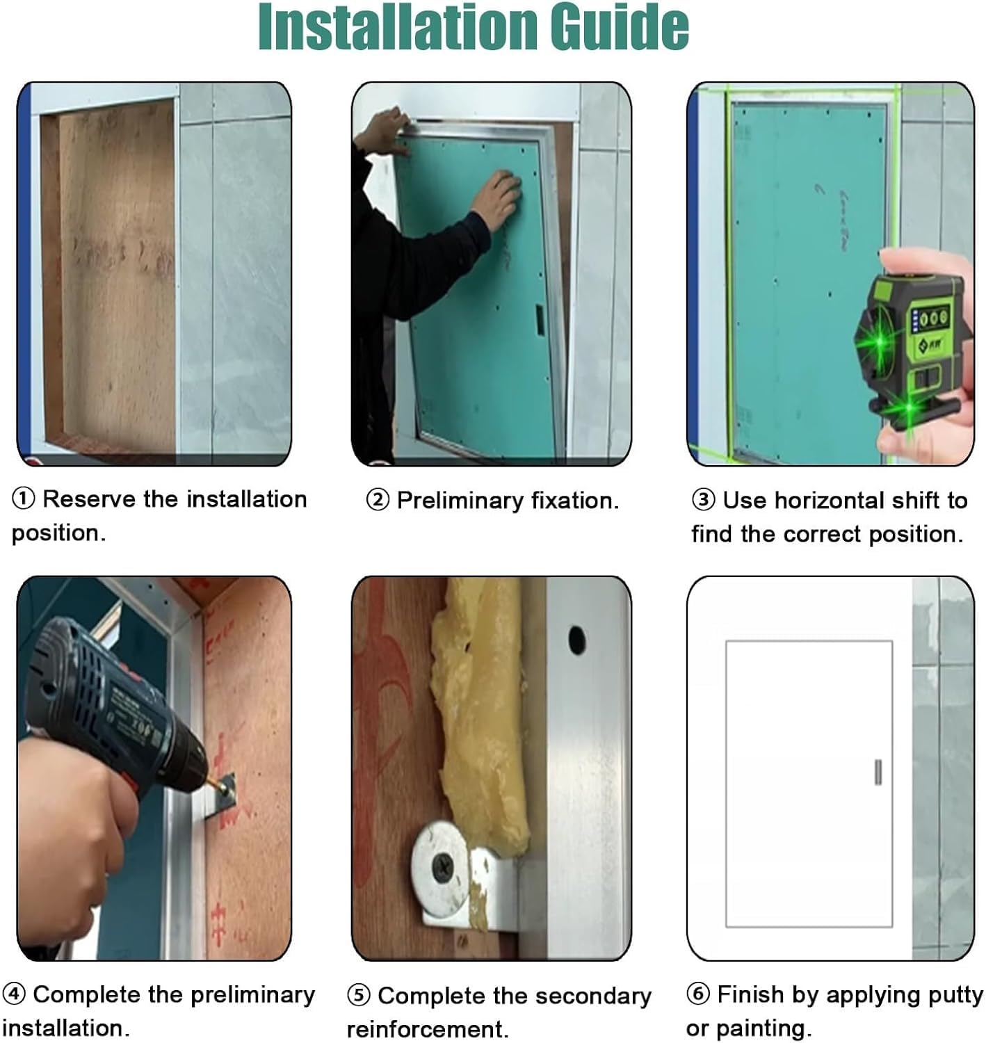 Concealed Aluminum Access Panel Door 14x36, 16x36, 18x36, 24x48, 36x36 - Drywall Inspection Access Door for Residential, Commercial, Industrial Plumbing