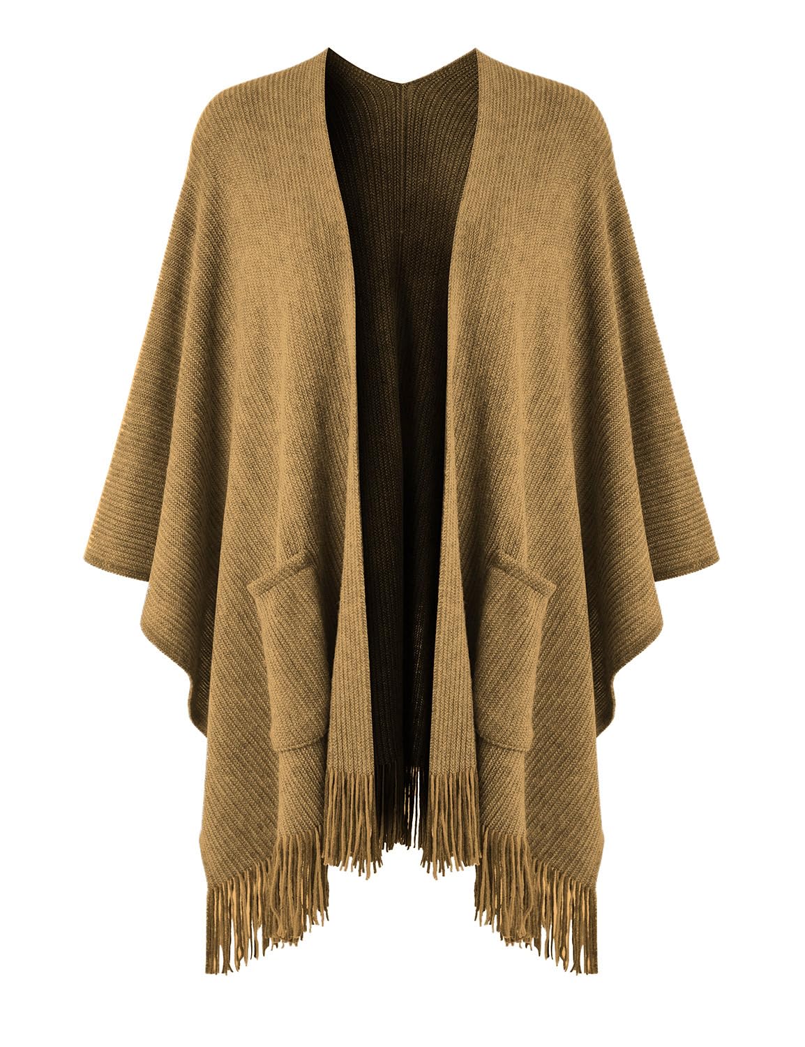 Ferand Shawl Wraps for Women with Pockets, Open Front Poncho Cape