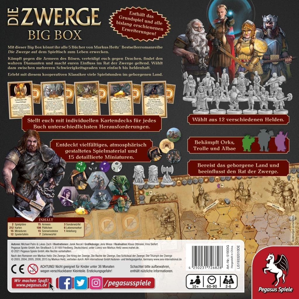 Pegasus Spiele 51933G - Die Zwerge Big Box, 2-6 Spieler