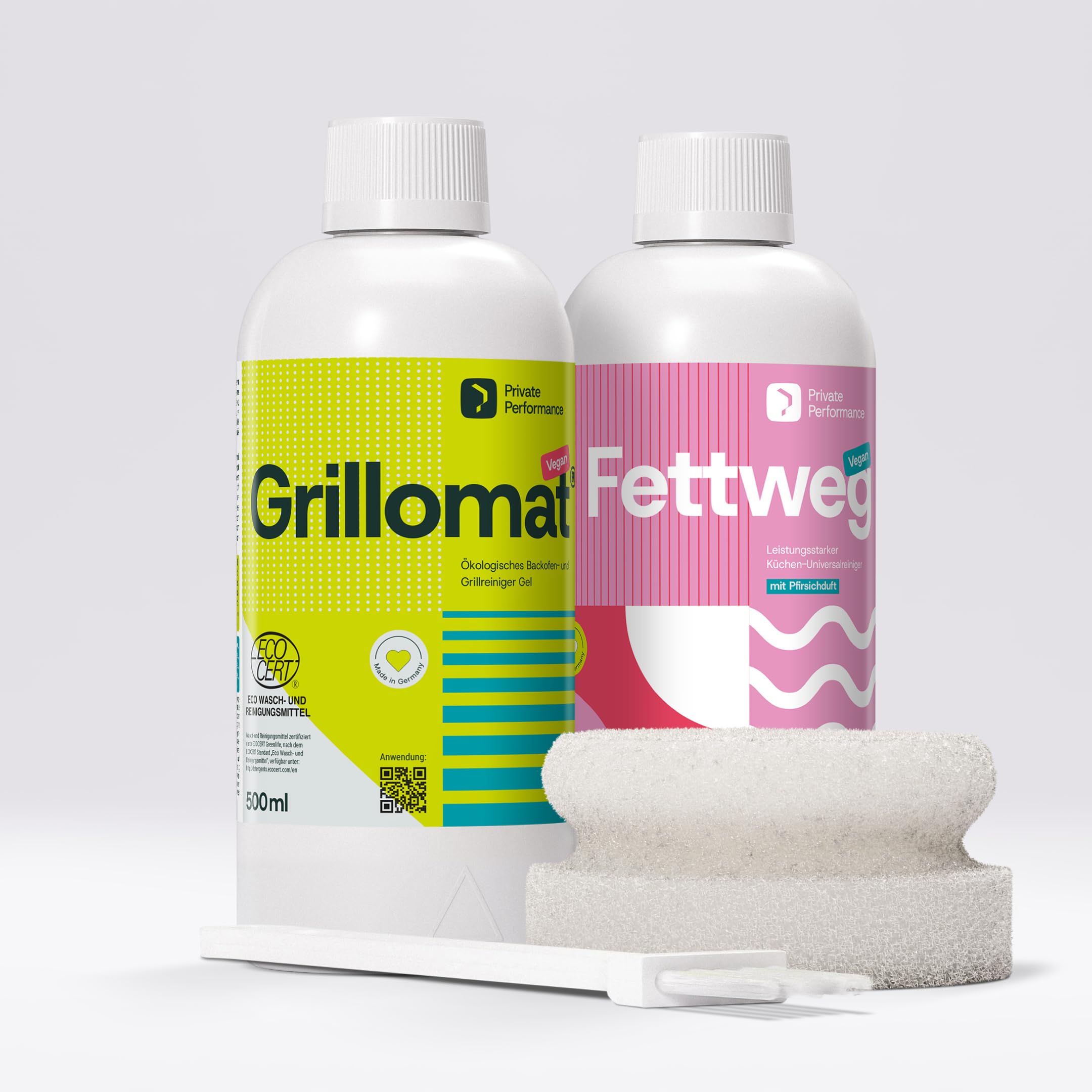 GRILLOMAT® Grillreiniger & FETTWEG Küchen-Fettlöser 2 x 500 ml