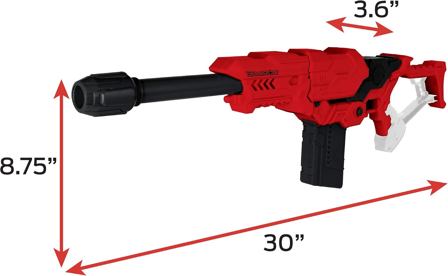 NKOK Blastron 30" Sigma Rifle, Battery Free, 10 Darts, 3 Target cans, 80 Foot Range, Great Gift for Any Child, Recommended for Ages 8 Years and up, Green