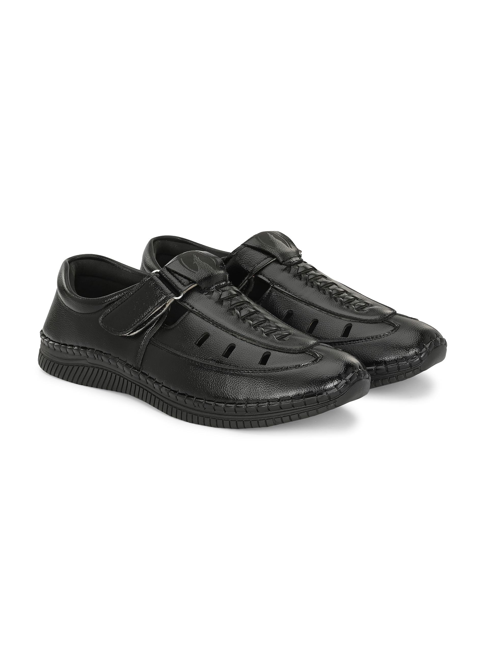 Rising Wolf Mens Synthetic Leather Hook & Loop Shoe Black (B0CGRTTKSB) Amazon Price History, Amazon Price Tracker