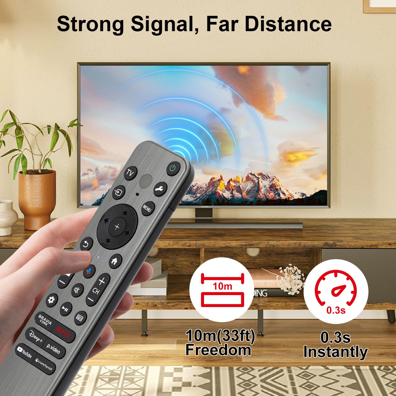 Telecomando di ricambio per TV Sony, Bravia Google 4K LED OLED Smart TV Control con voce e retroilluminato