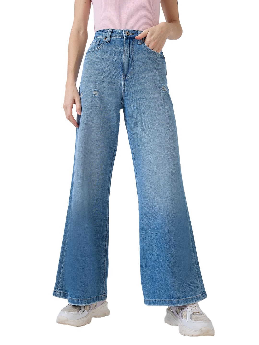 spykar Women's Super Wide-Leg High Rise Jeans (Ultra Wide) (Size:)--picture-22
