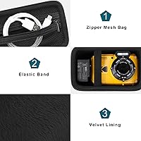 Vista 5 de Canboc Funda de transporte para cámara digital Kodak PIXPRO WPZ2, resistente e impermeable, bolsa de fotografía subacuática, bolsillo de malla